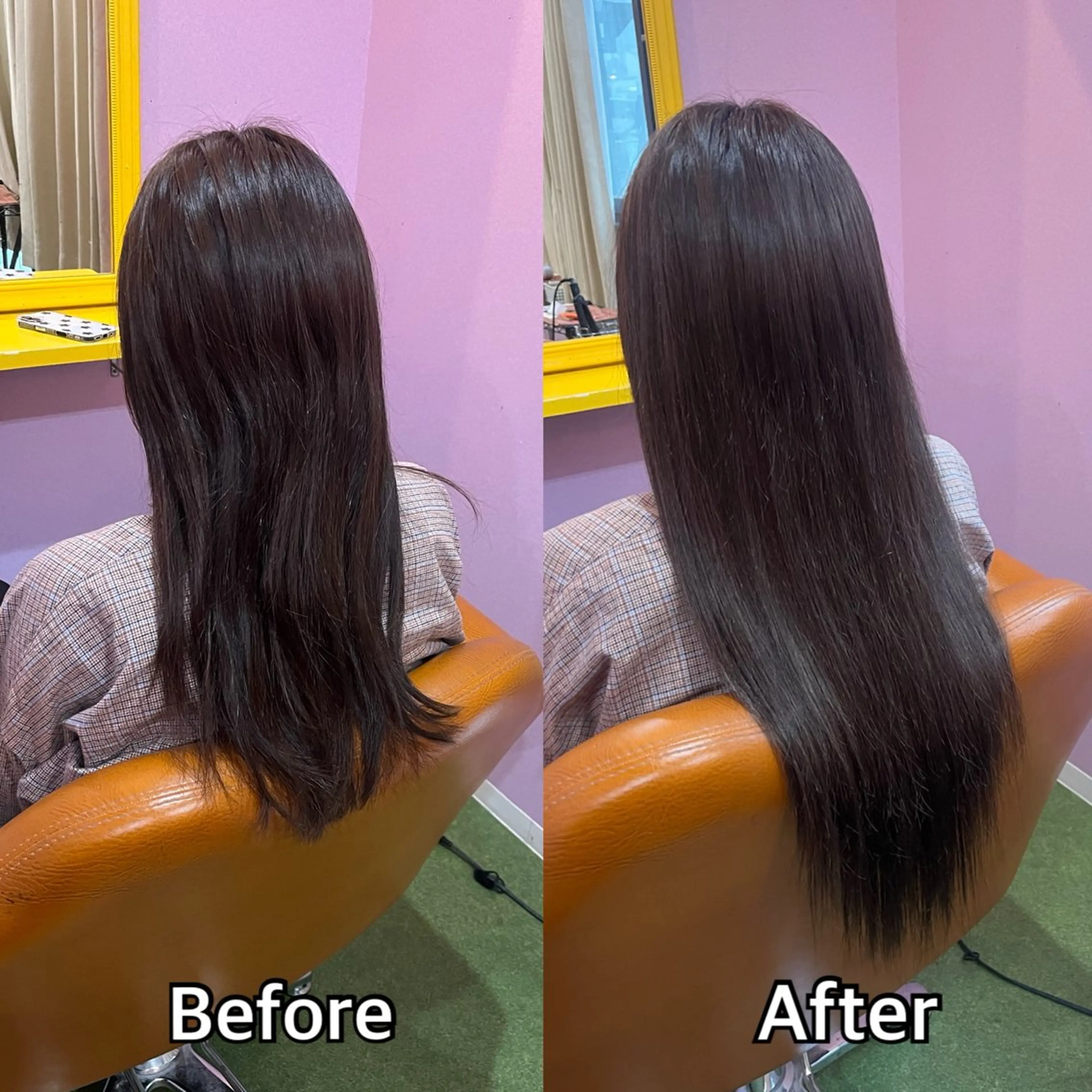 ロング エクステ シール＋ちび編み込み エクステ梅田🐨のヘアスタイル