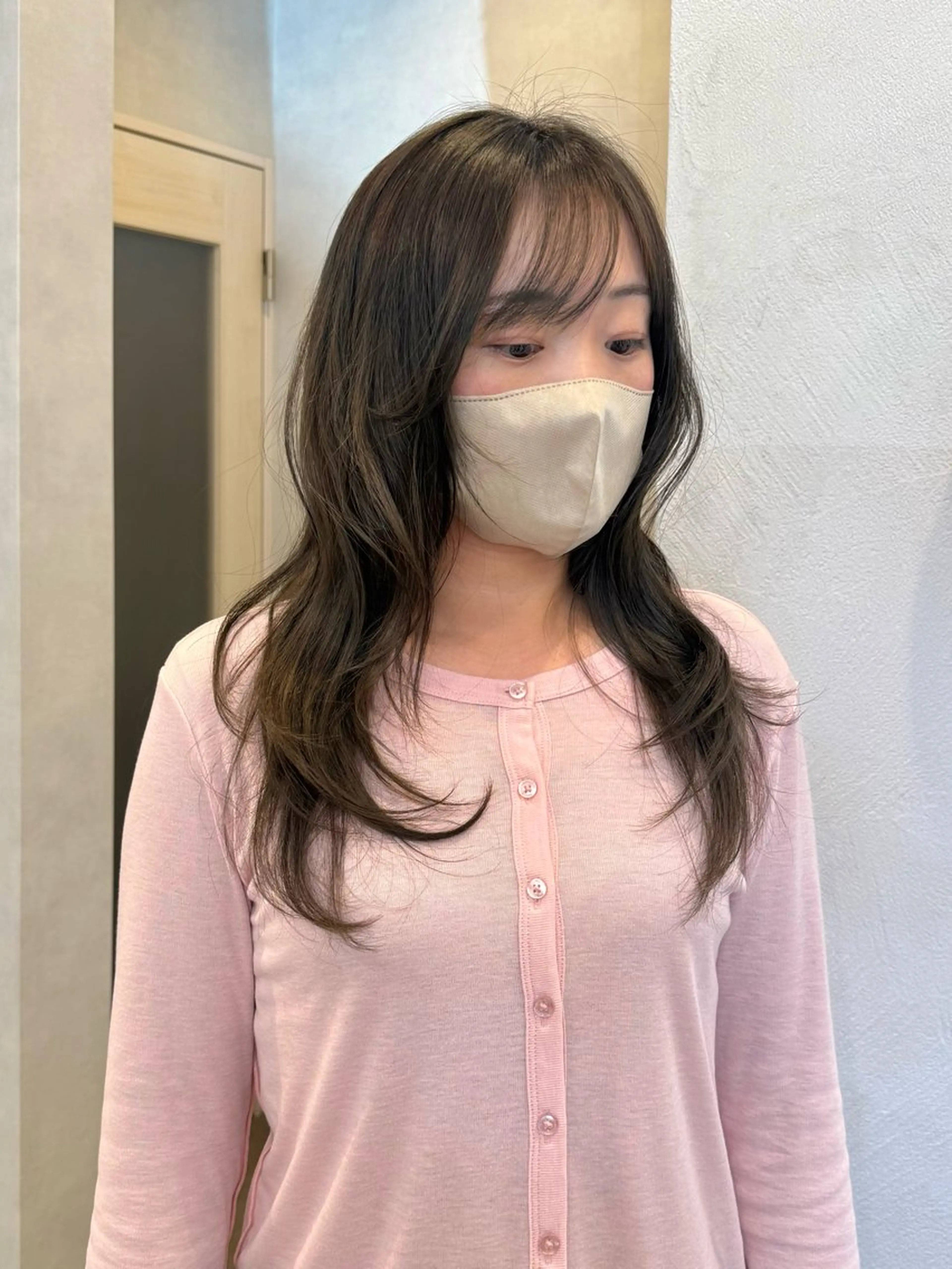 セミロング カラー ブリーチ 透明感カラー グレージュ ブリーチなしカラー カット ヘアカラー Lita./ 大賀ひかり🧁🫧のヘアスタイル