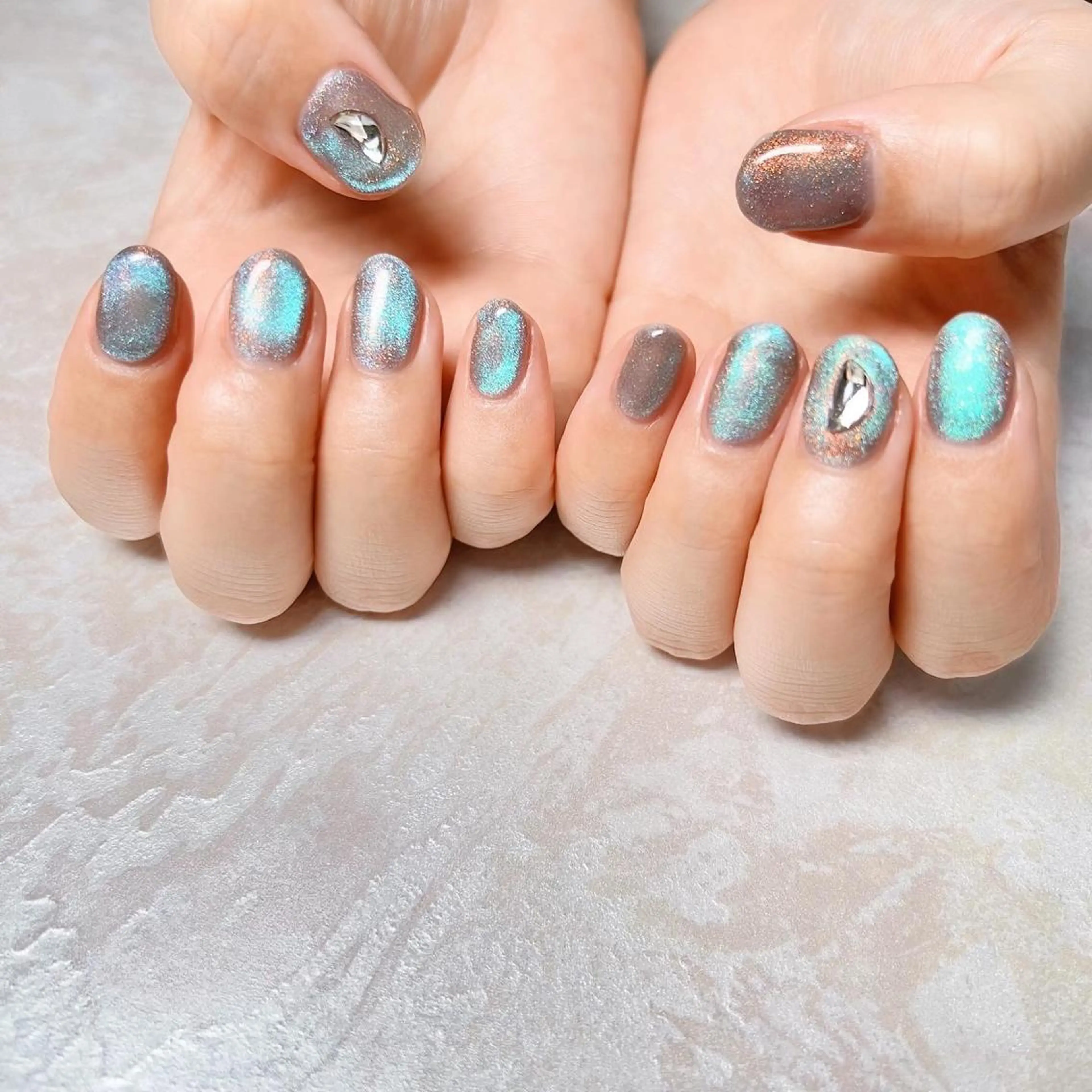 ネイル ニュアンスネイル ショートネイル gemickle nailのネイルデザイン
