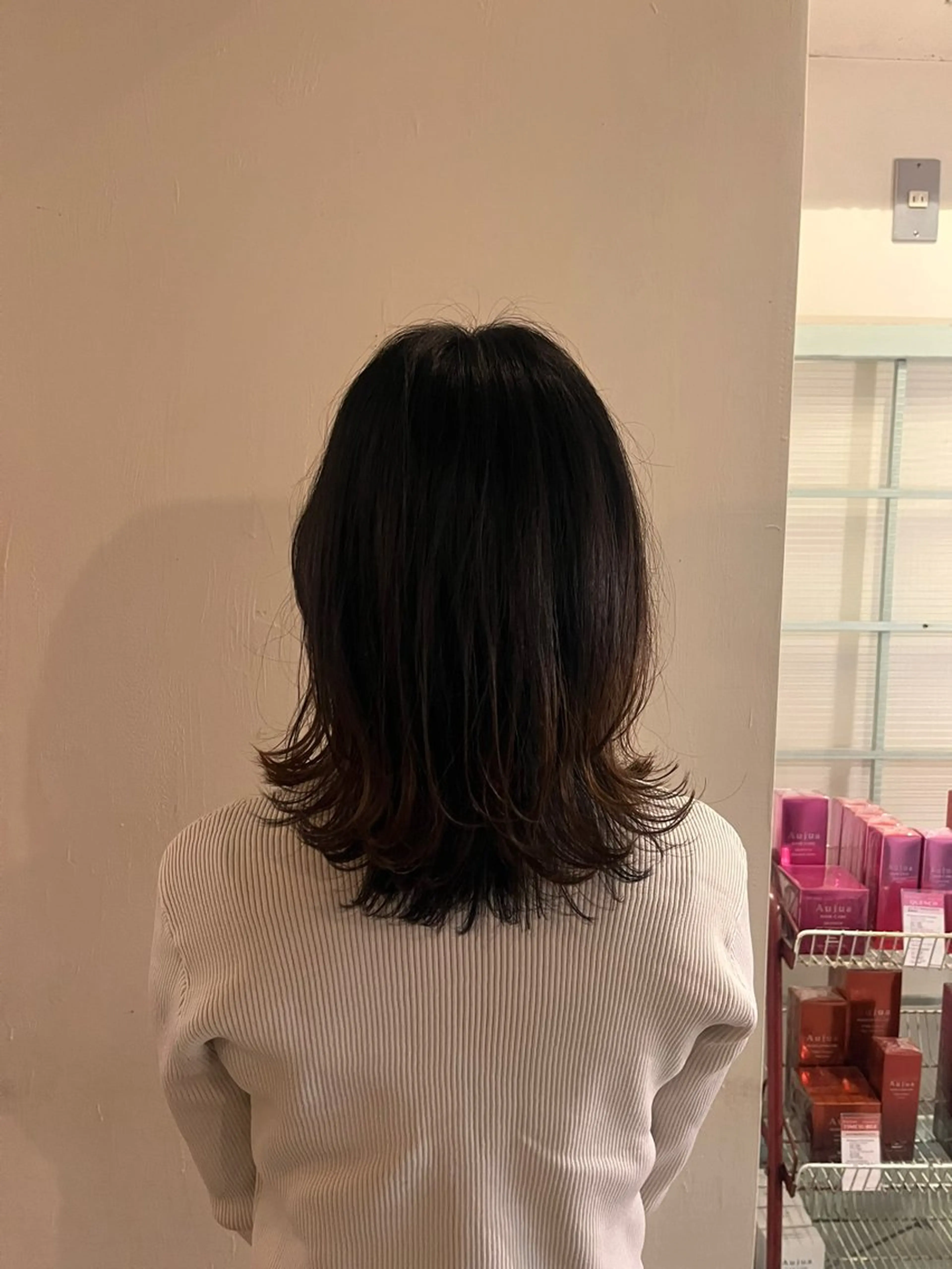 セミロング レイヤーカット 美容室はなこ/万代 /みなみのヘアスタイル