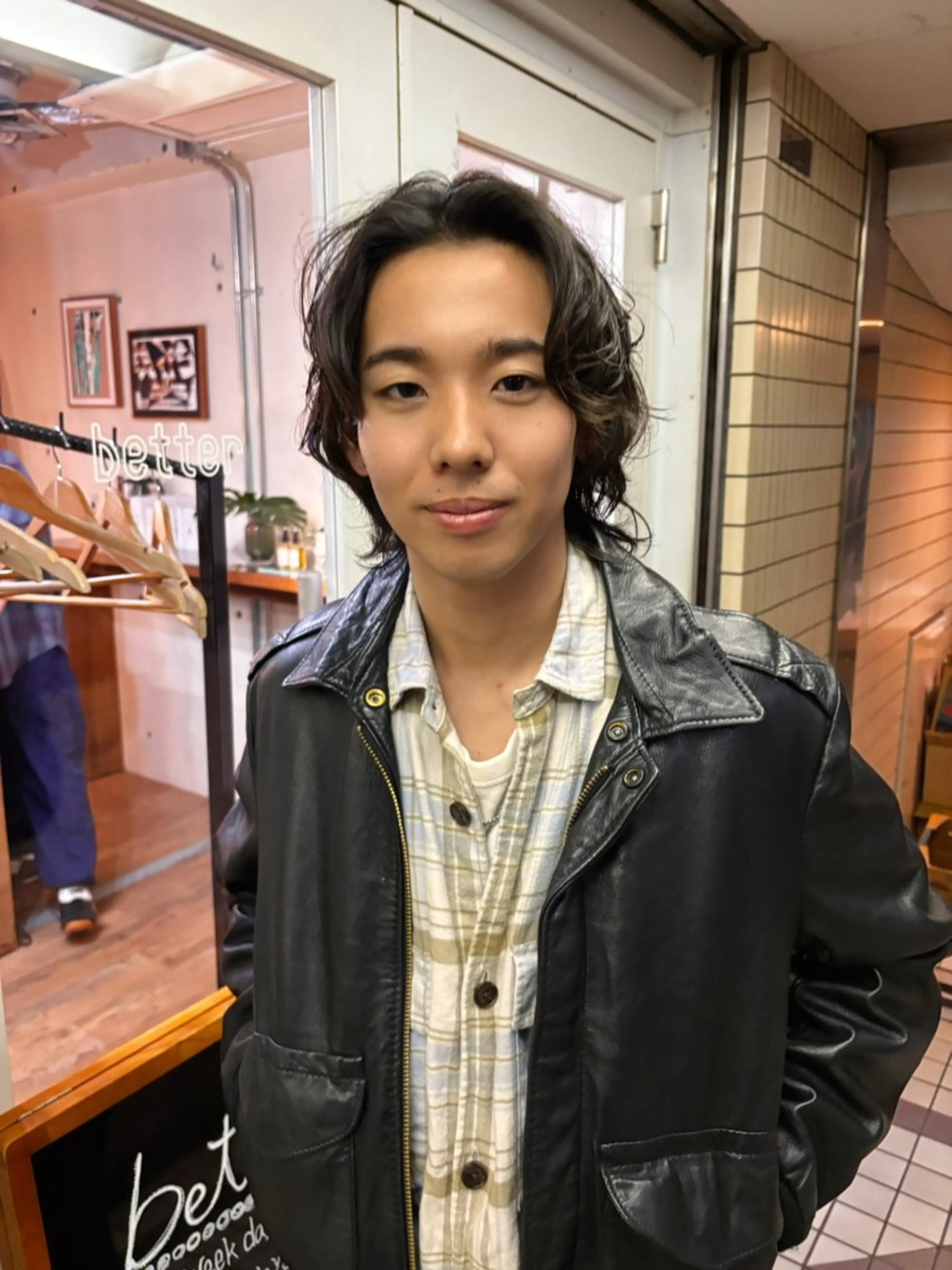 ミディアム パーマ メンズ パーマ kaito パーマ募集！🔵のヘアスタイル