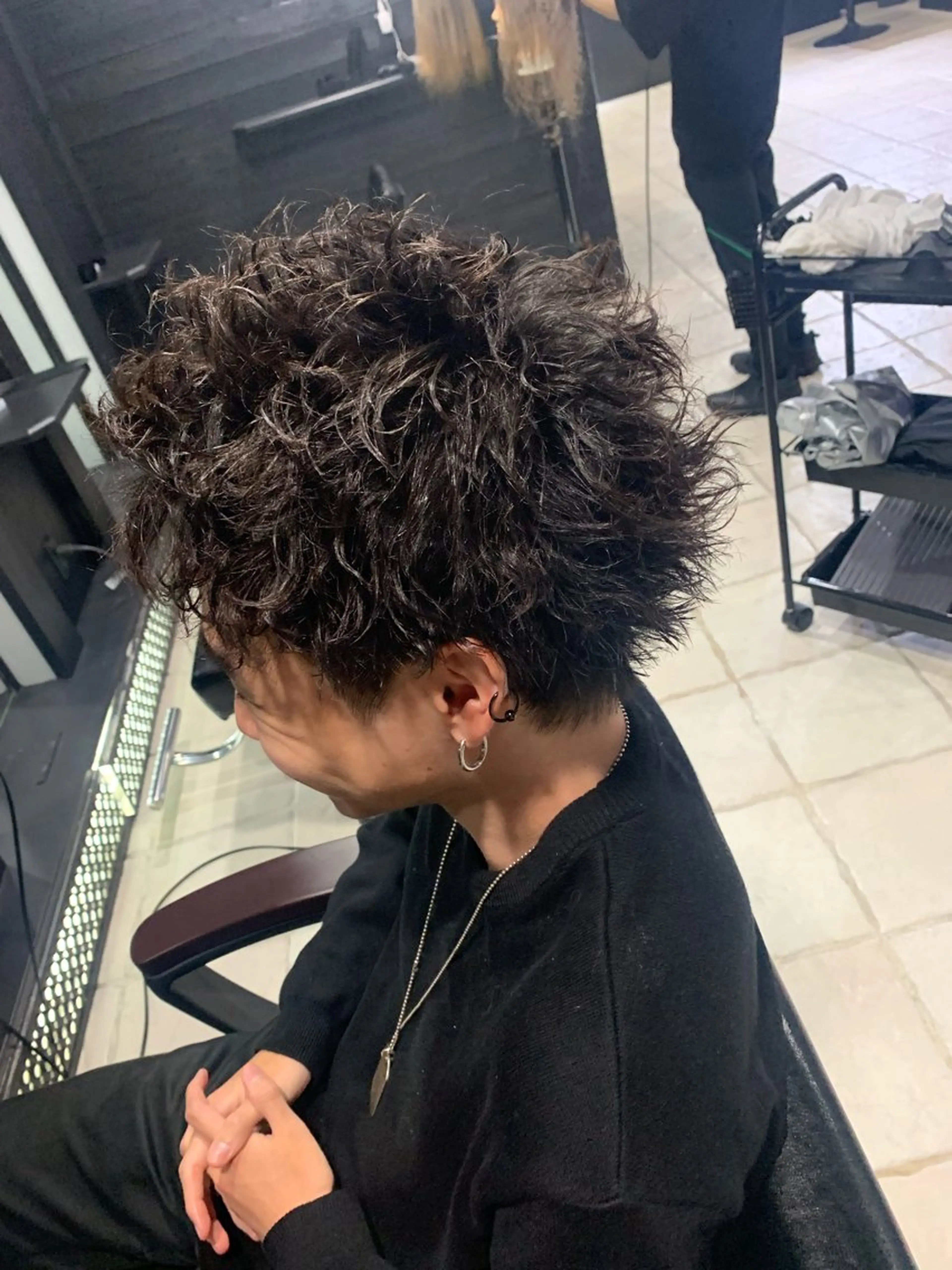 ショート メンズ スパイキーショート ショートヘア メンズパーマ/難波/ 心斎橋　室園亮佑のヘアスタイル