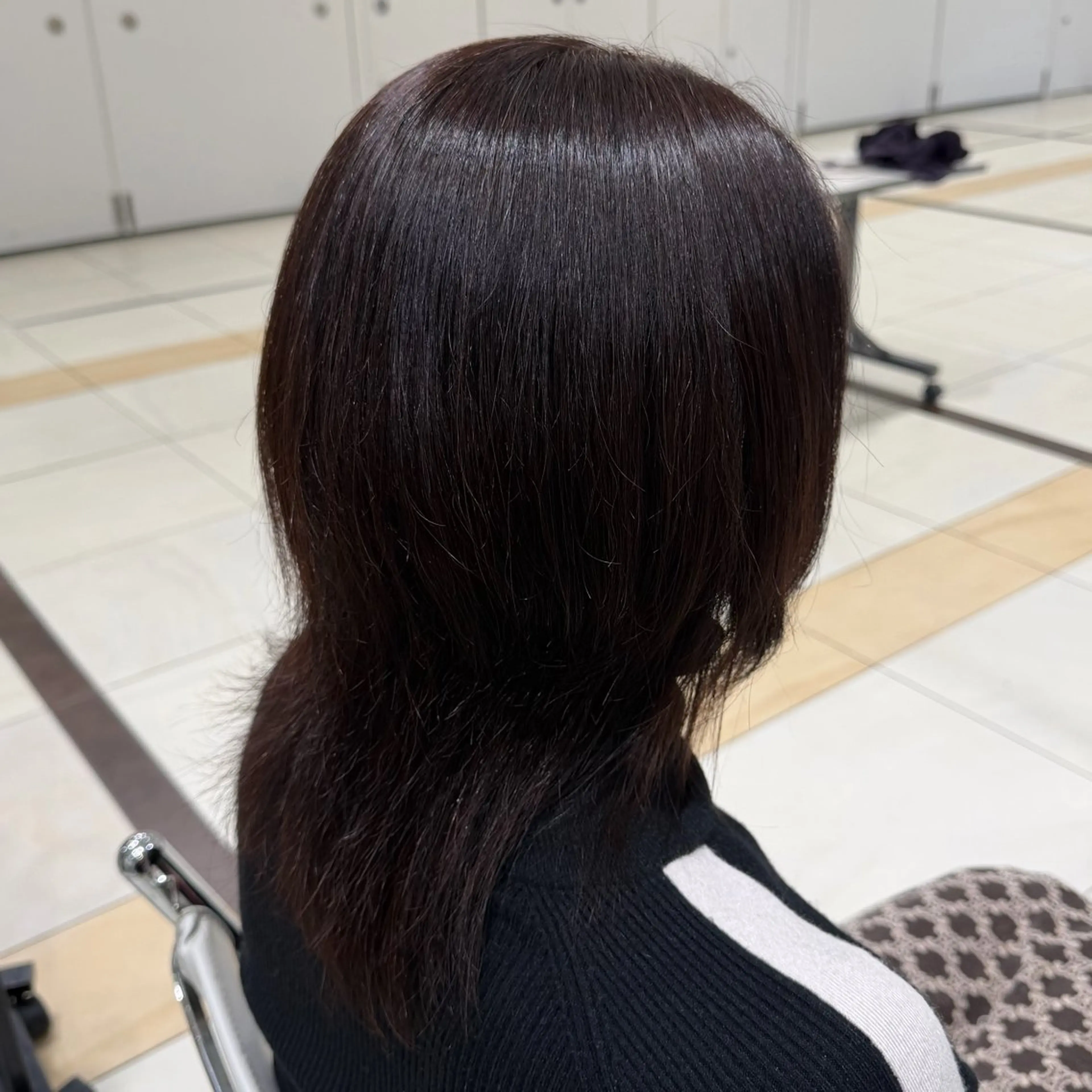 カラー ブラウンカラー オレンジ 荒木 梨生のヘアスタイル