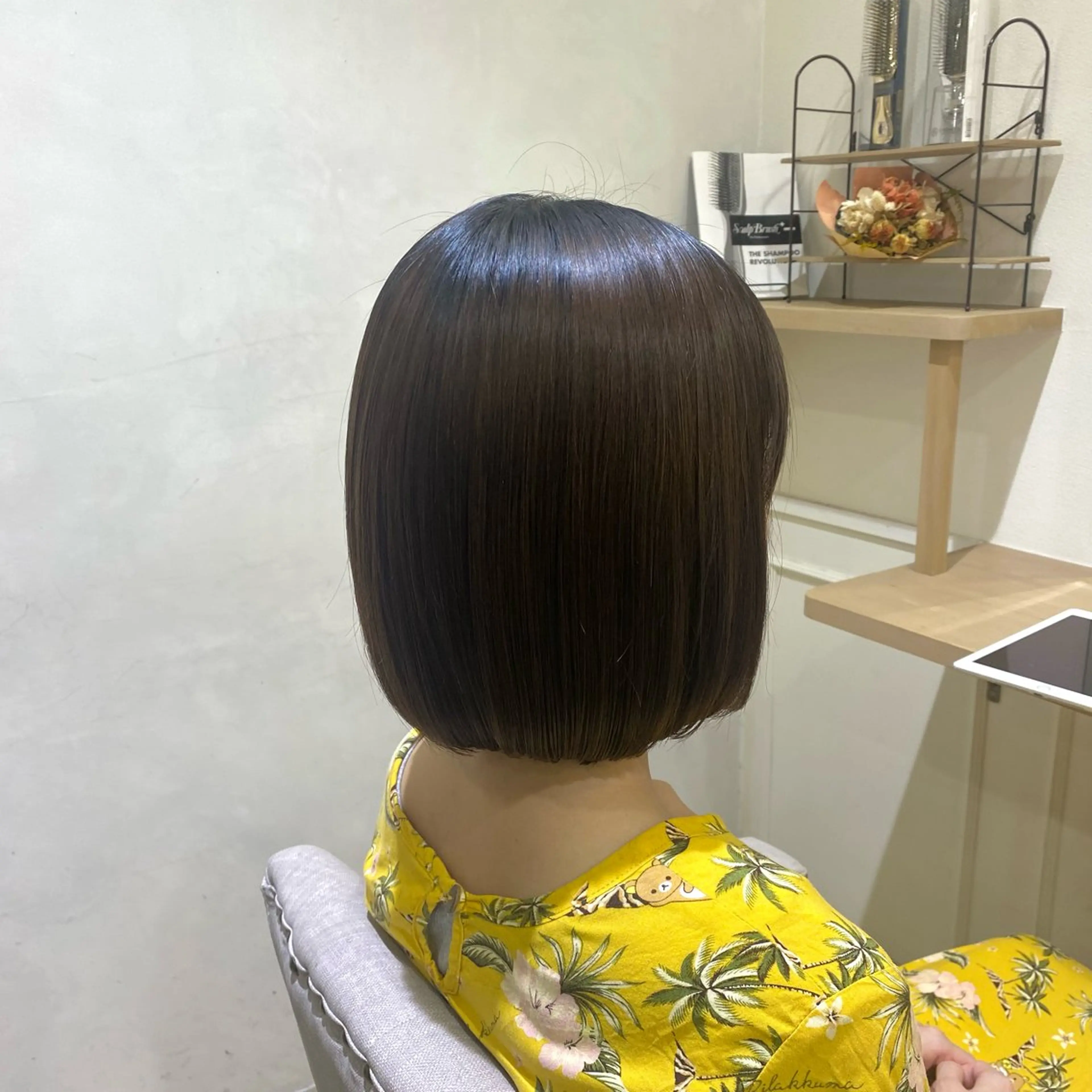 ショート 切りっぱなしボブ ボブ 韓国ヘア・カラー 🩵SHIZUKUのヘアスタイル