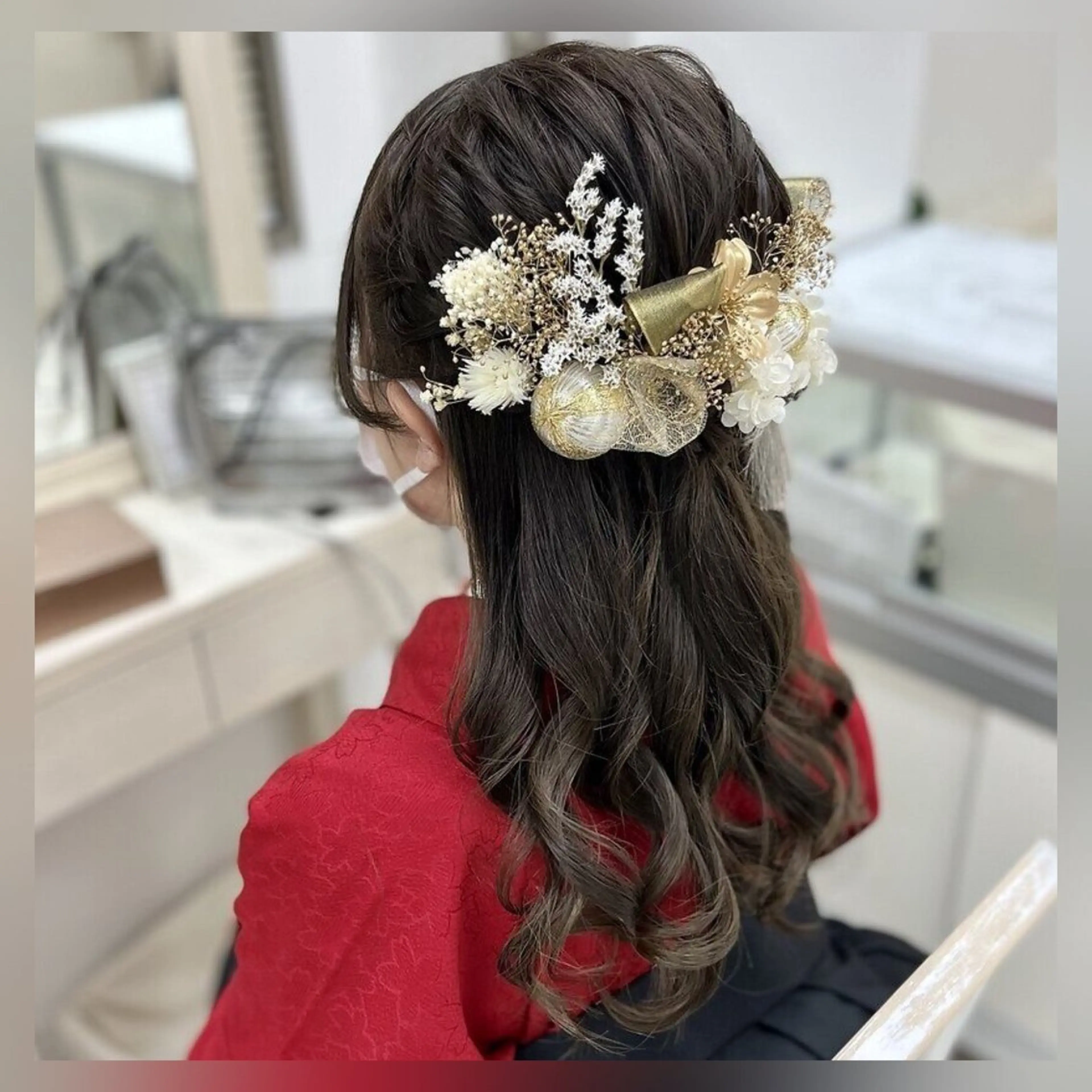 ヘアアレンジ ハーフアップ 似合わせヘアメイク 💐オダギリチアキのヘアスタイル