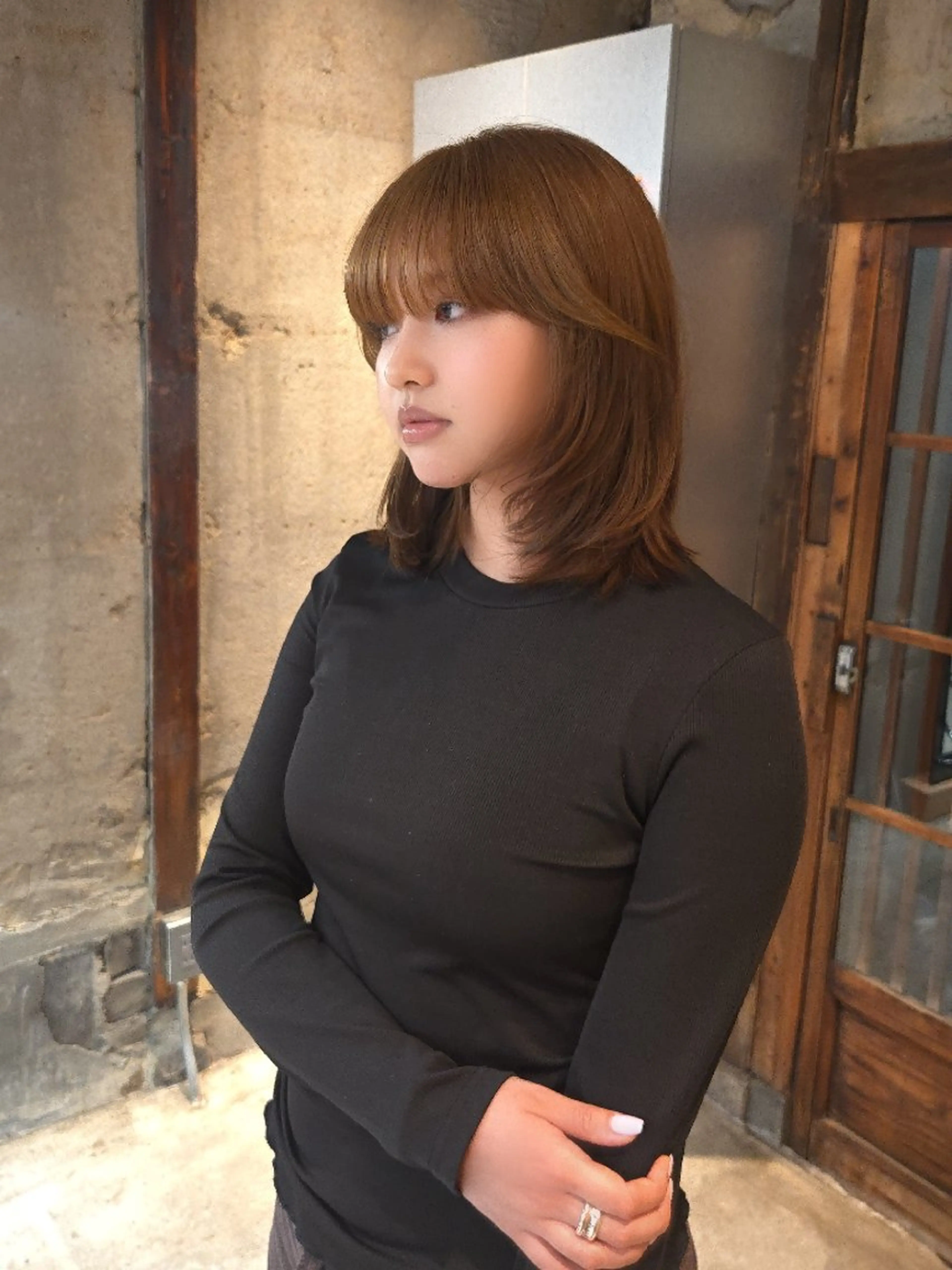 【ブリーチ無し】透明感カラー+トリートメント🌿の写真