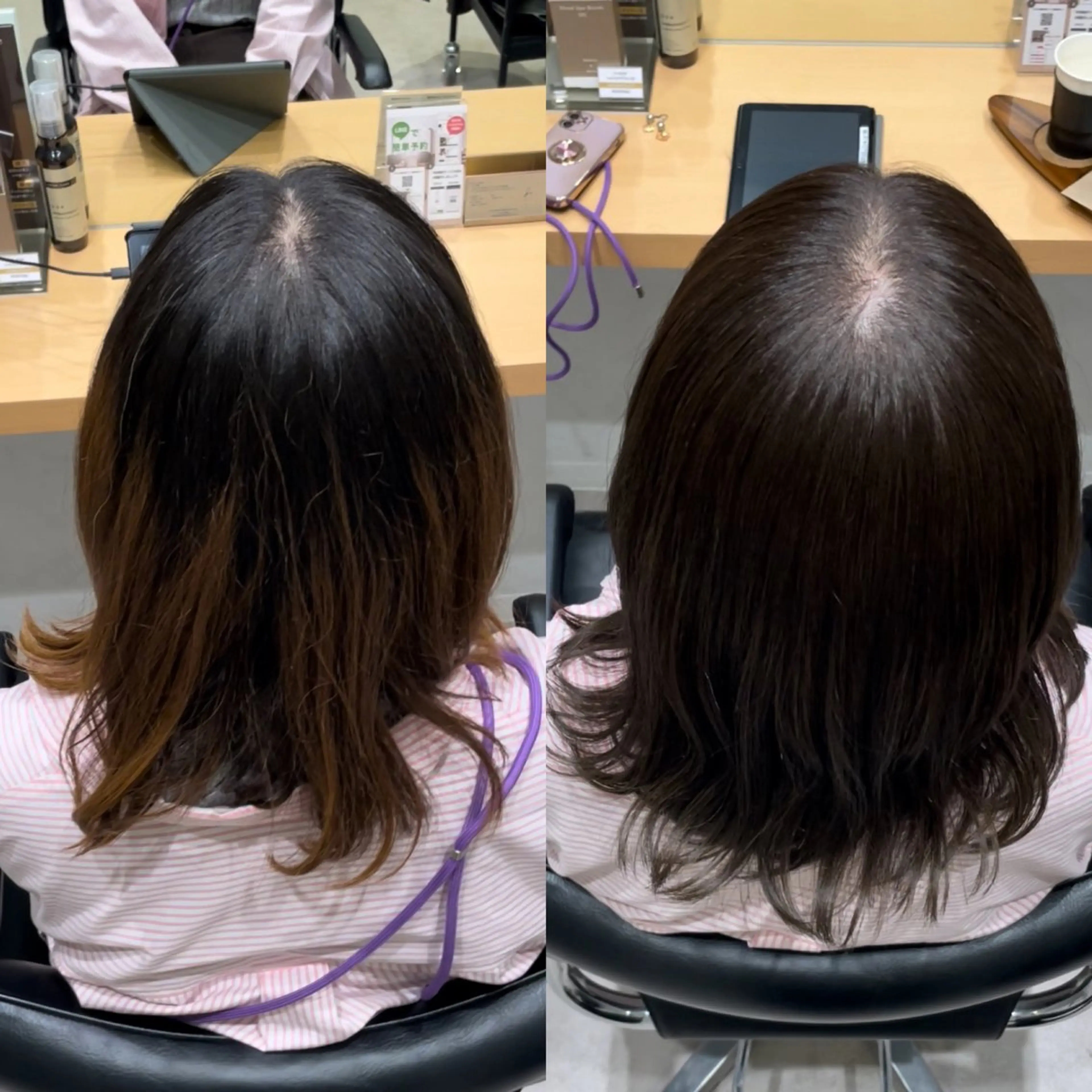 セミロング カラー アディクシーカラー 透明感カラー エドルカラー グレージュ トリートメント 髪質改善ヘアケア 艶髪特化/上田のヘアスタイル