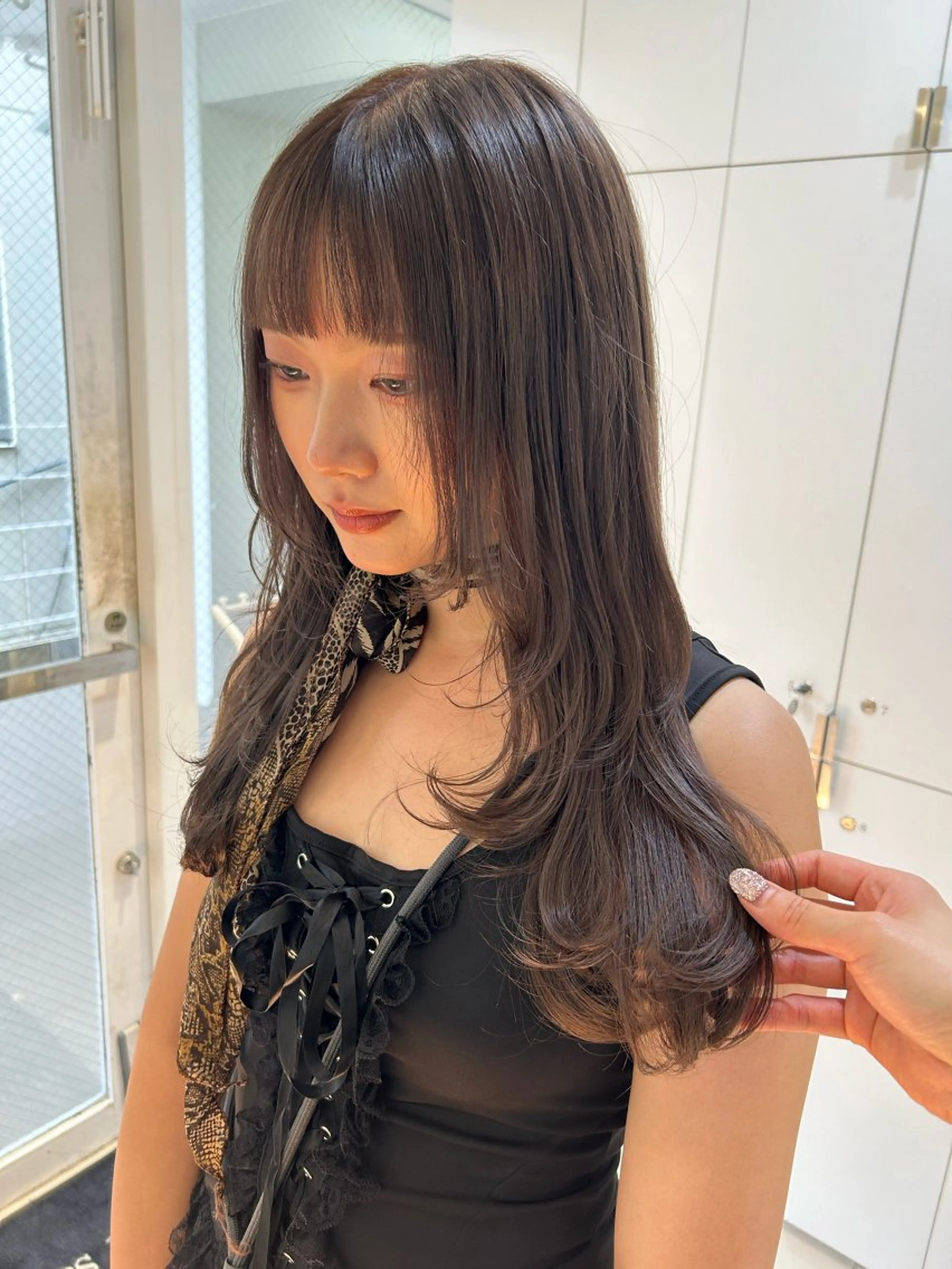 ロング カラー ヘアアレンジ ブラウンカラー グレージュ レイヤーカット 《暖色/韓国hair 》🇰🇷桑原ユキネのヘアスタイル