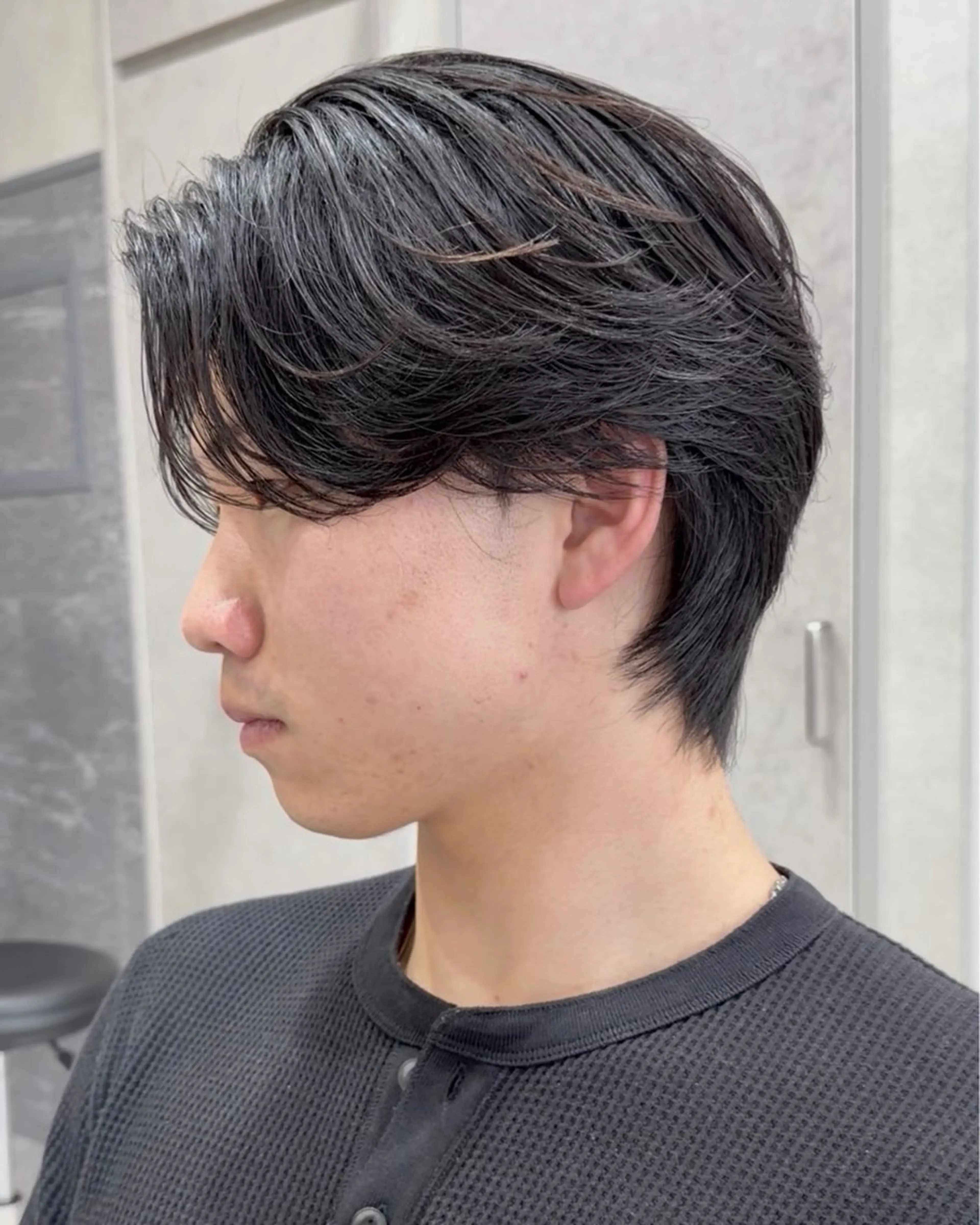 パーマ メンズ カット 縮毛矯正 毛流れ/メンズパーマ kanata/溝の口のヘアスタイル
