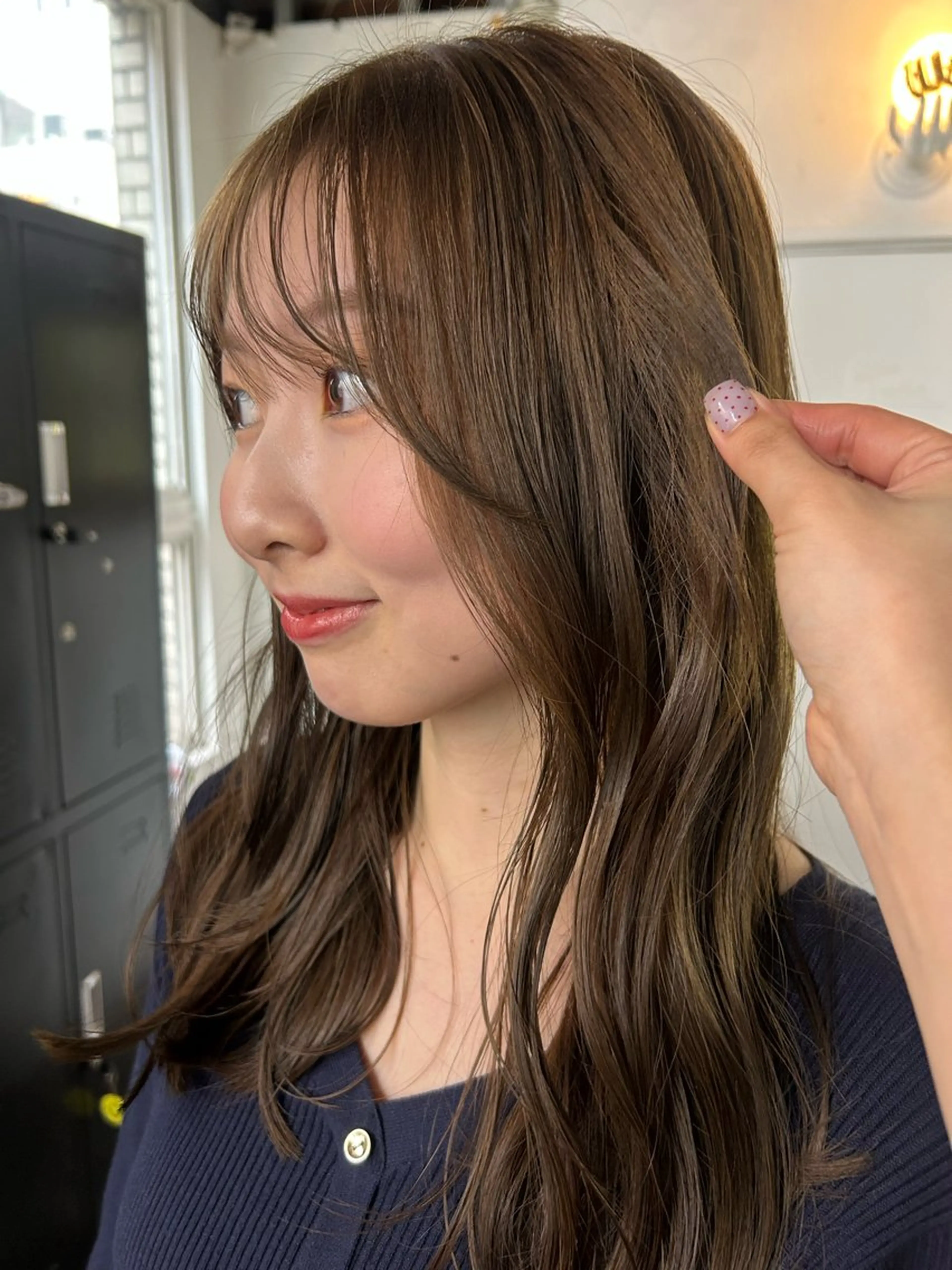 ロング カラー ベージュカラー オリーブベージュ maho/垢抜け カラーパーマメイクのヘアスタイル
