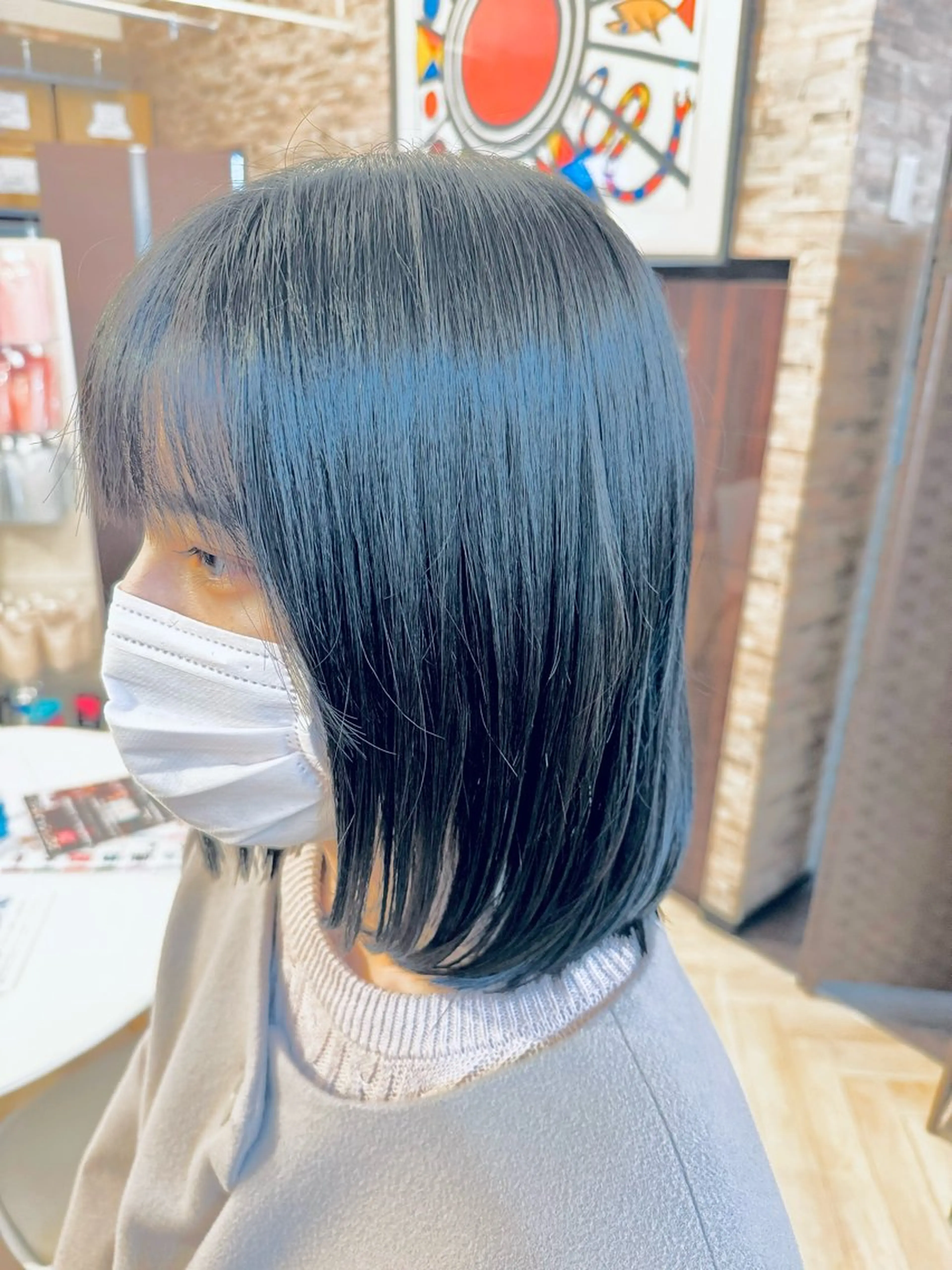 ミディアム 髪質改善池袋𓊆 大士𓊇ダブルカラーのヘアスタイル