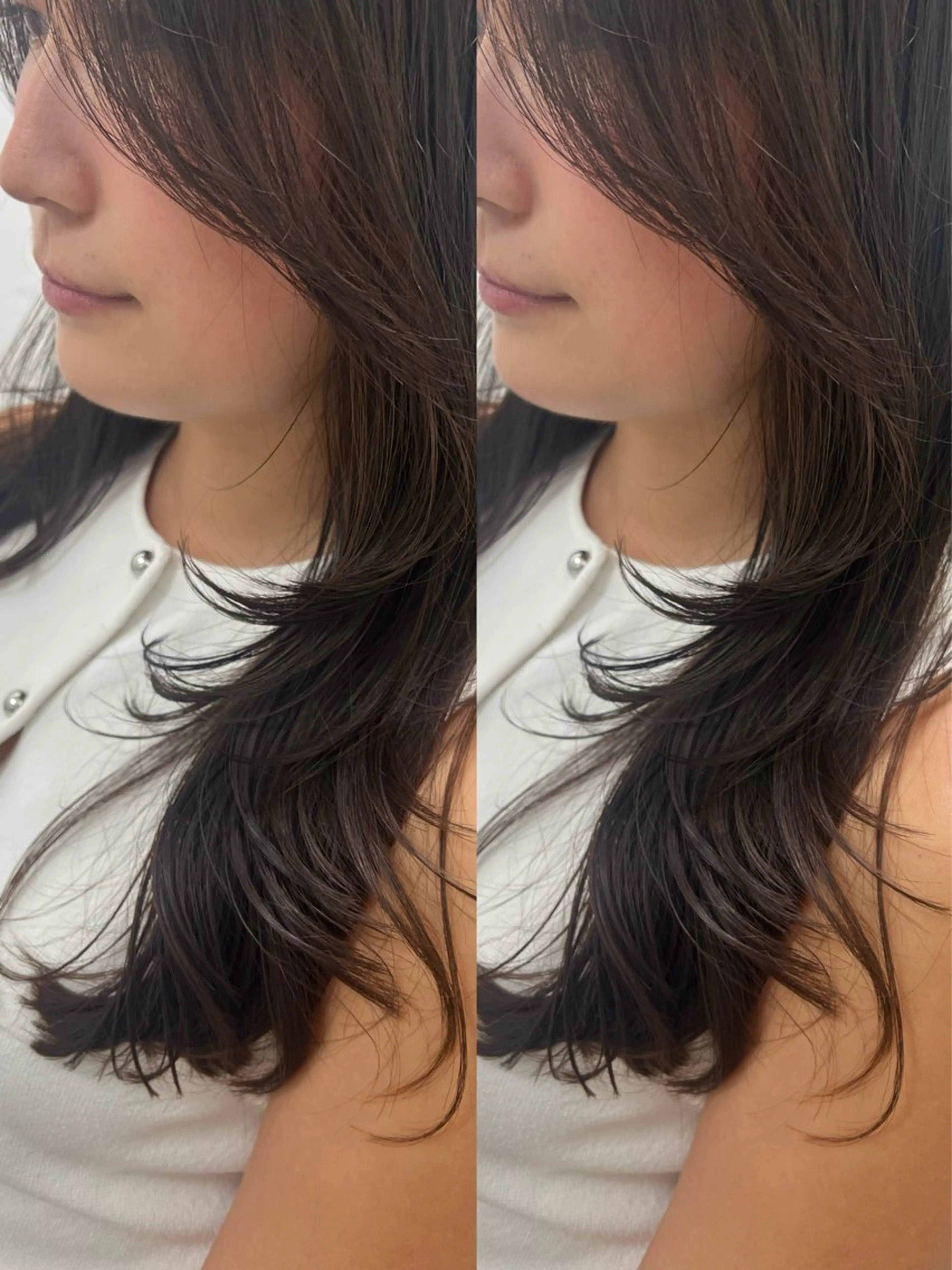 ロング カット ヘアカラー トリートメント ✨韓国レイヤー🦋 リピートNO.1✨のヘアスタイル