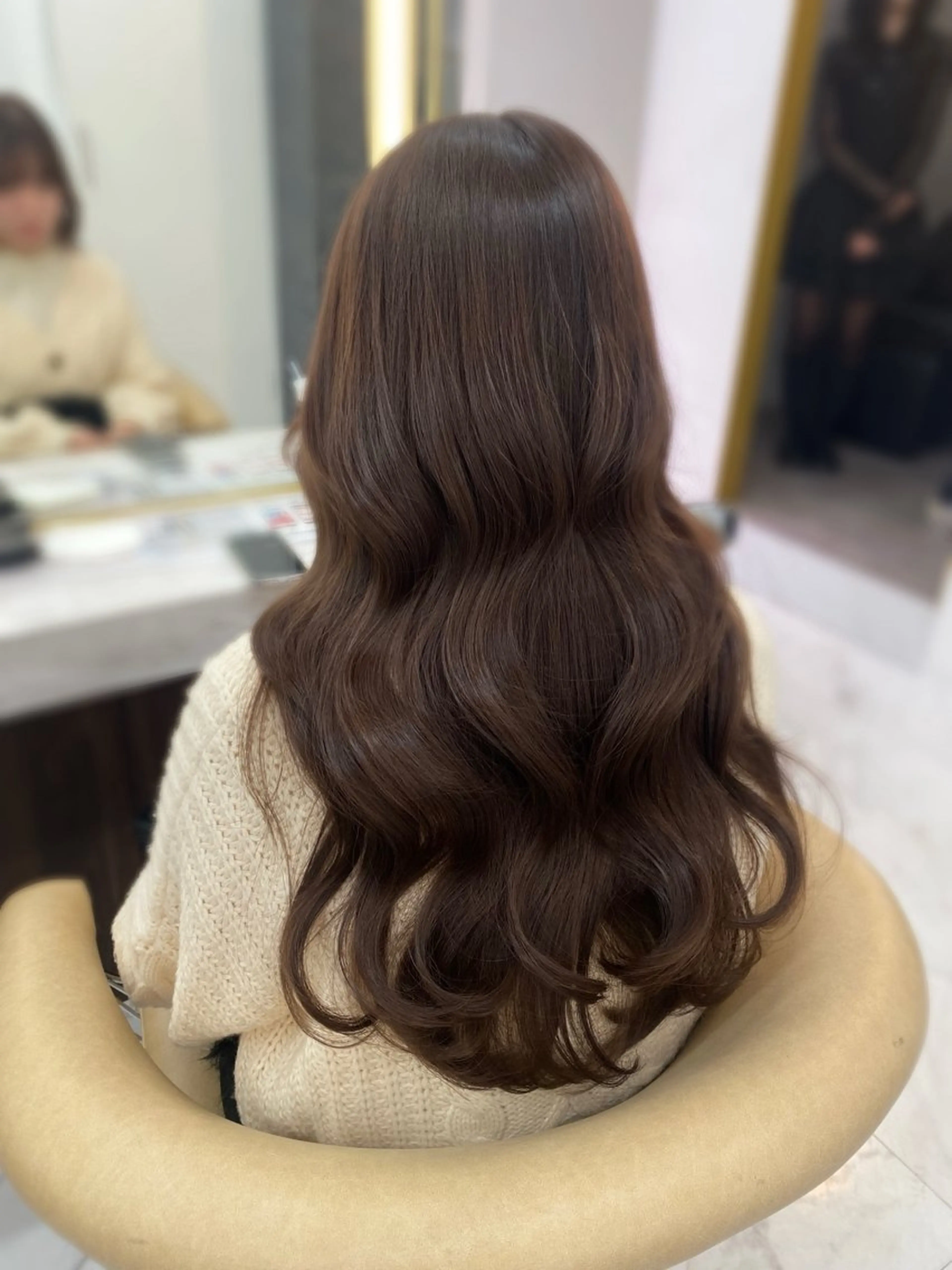 ロング カラー ベージュカラー 透明感カラー 古川 美羽のヘアスタイル