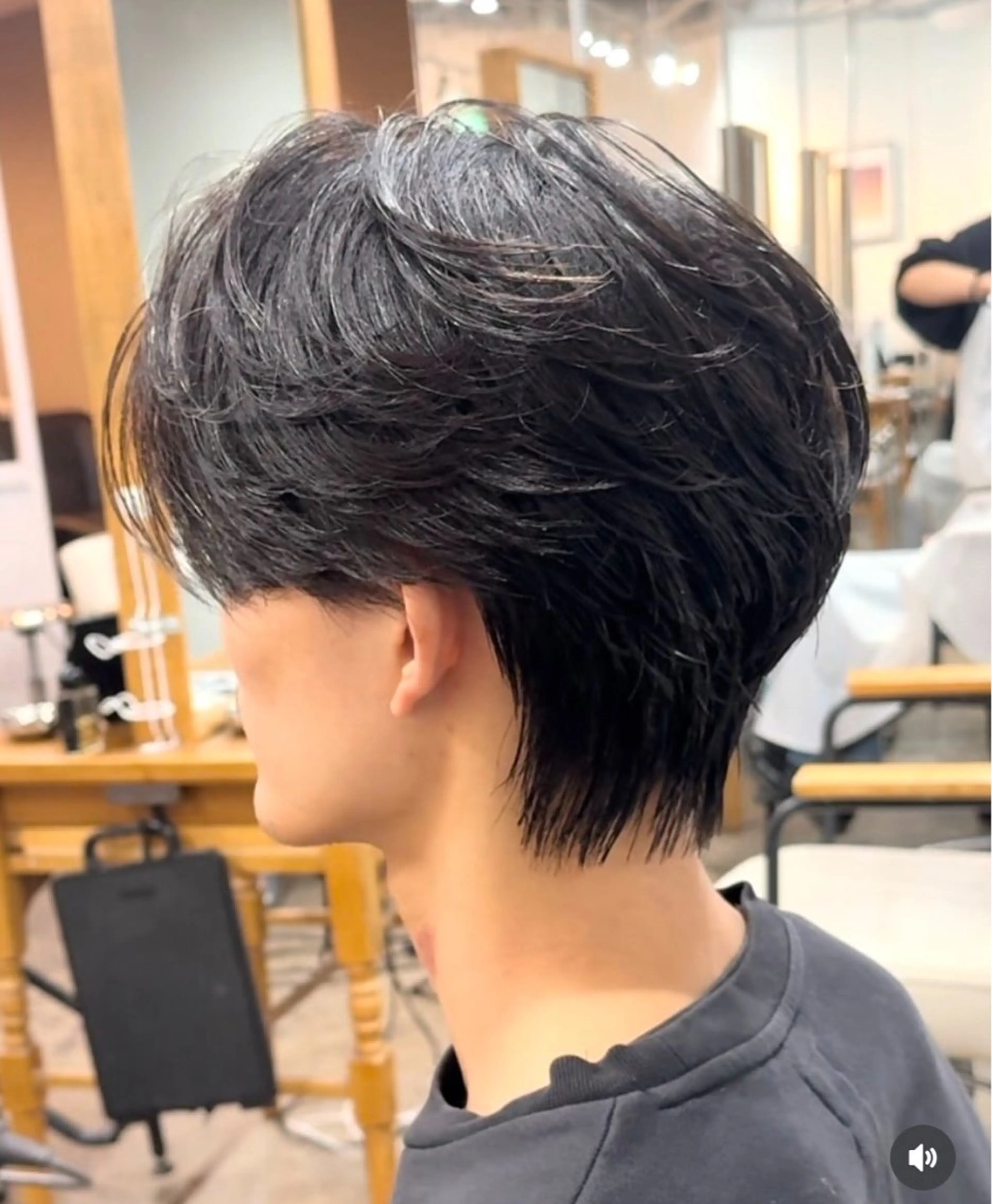 メンズ タマシロカリン 艶カラー/レイヤーのヘアスタイル