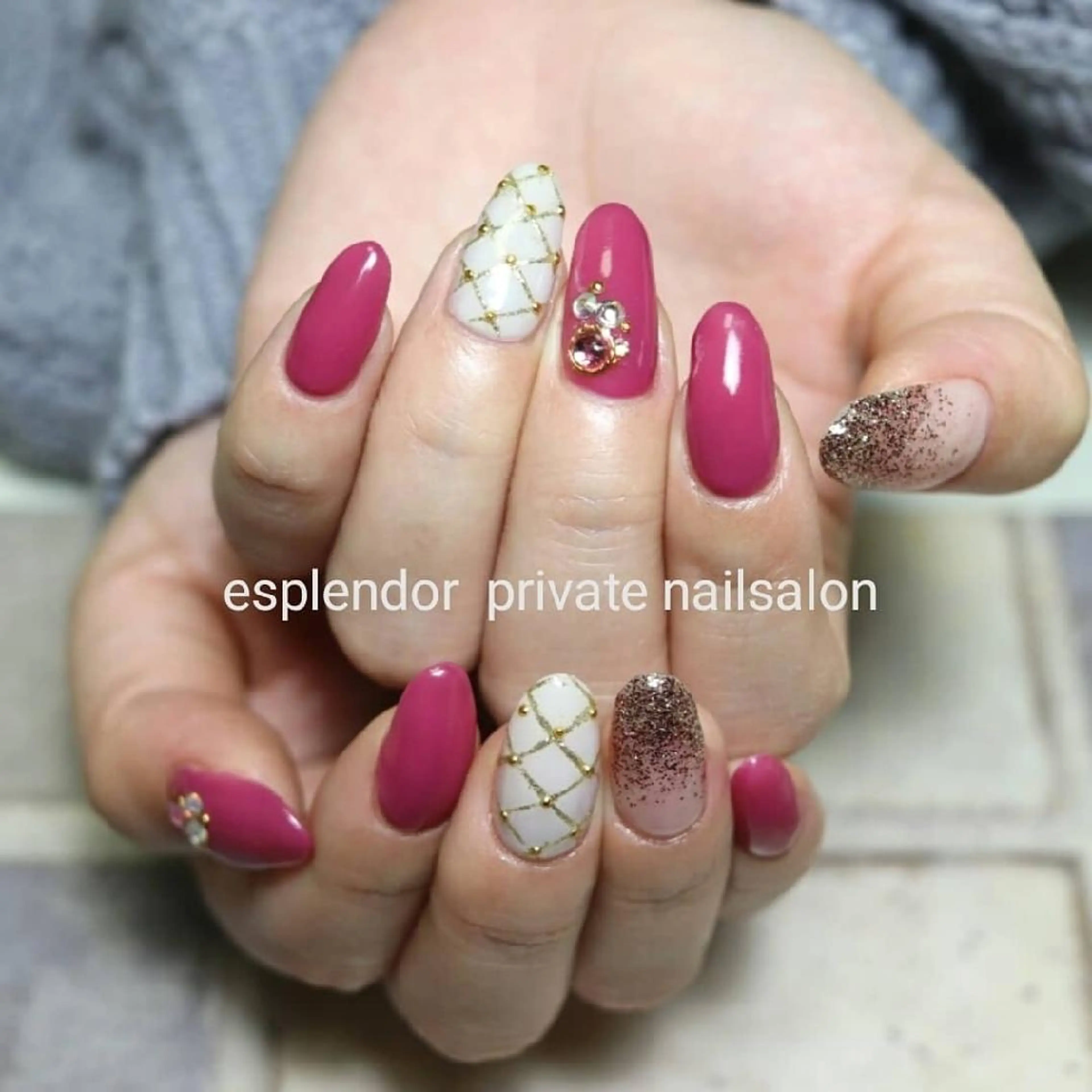 ネイル ピンク esplendor  小野寺のネイルデザイン