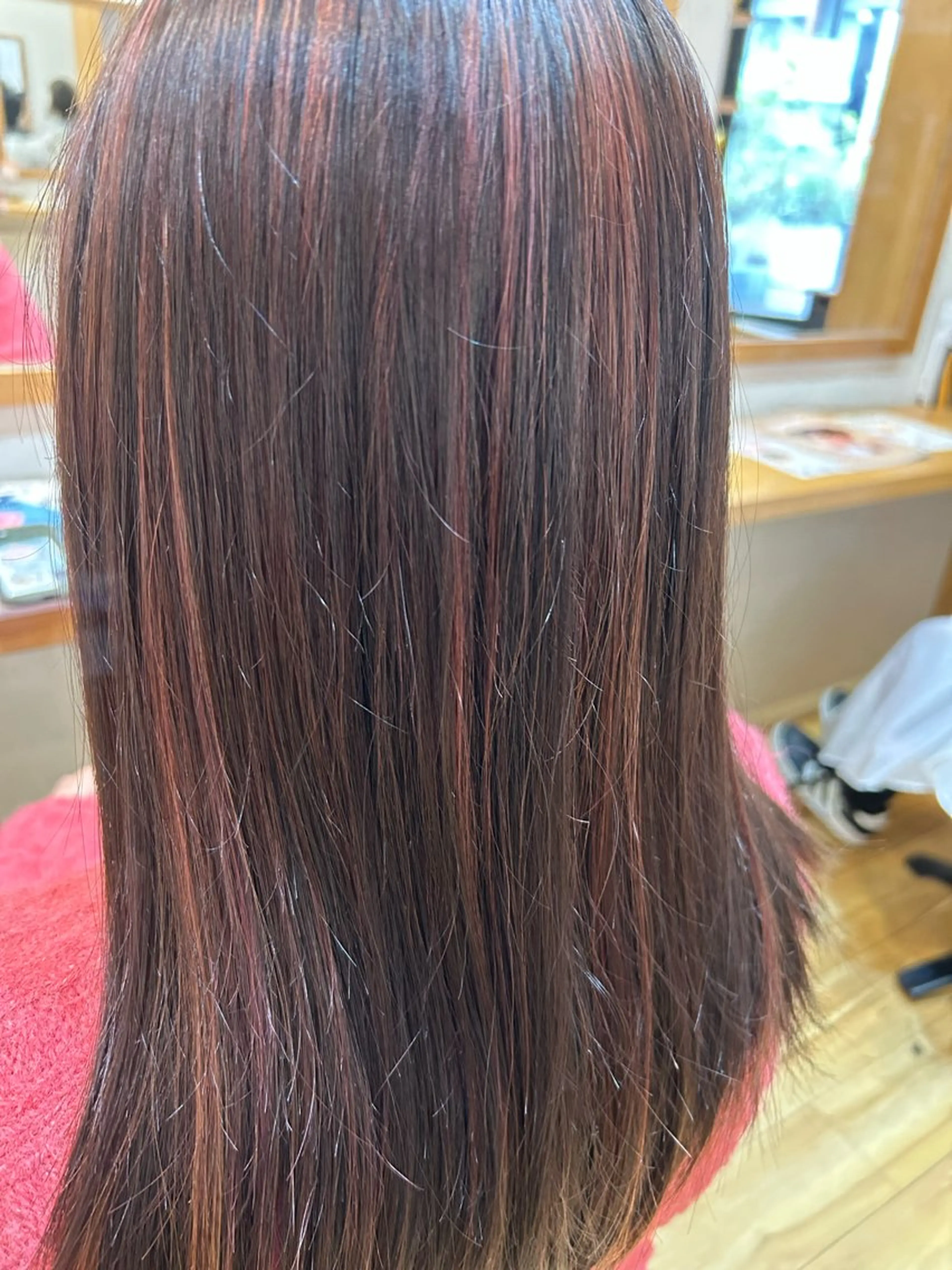 セミロング カラー ハイライトカラー ハイライト 佐藤 かののヘアスタイル