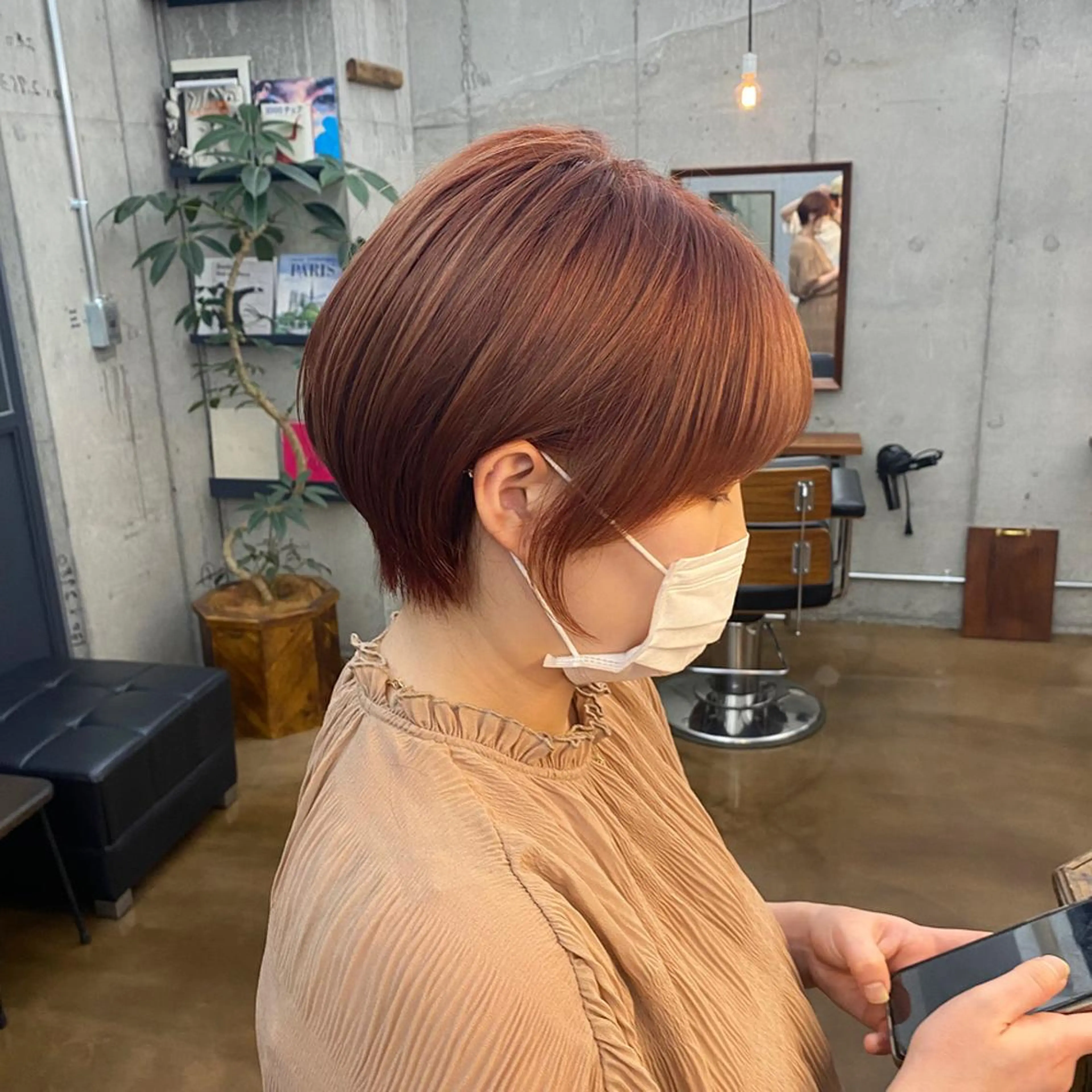 ショート カラー ベージュカラー オレンジ オレンジベージュ ハイトーン/デザイン hirokiのヘアスタイル