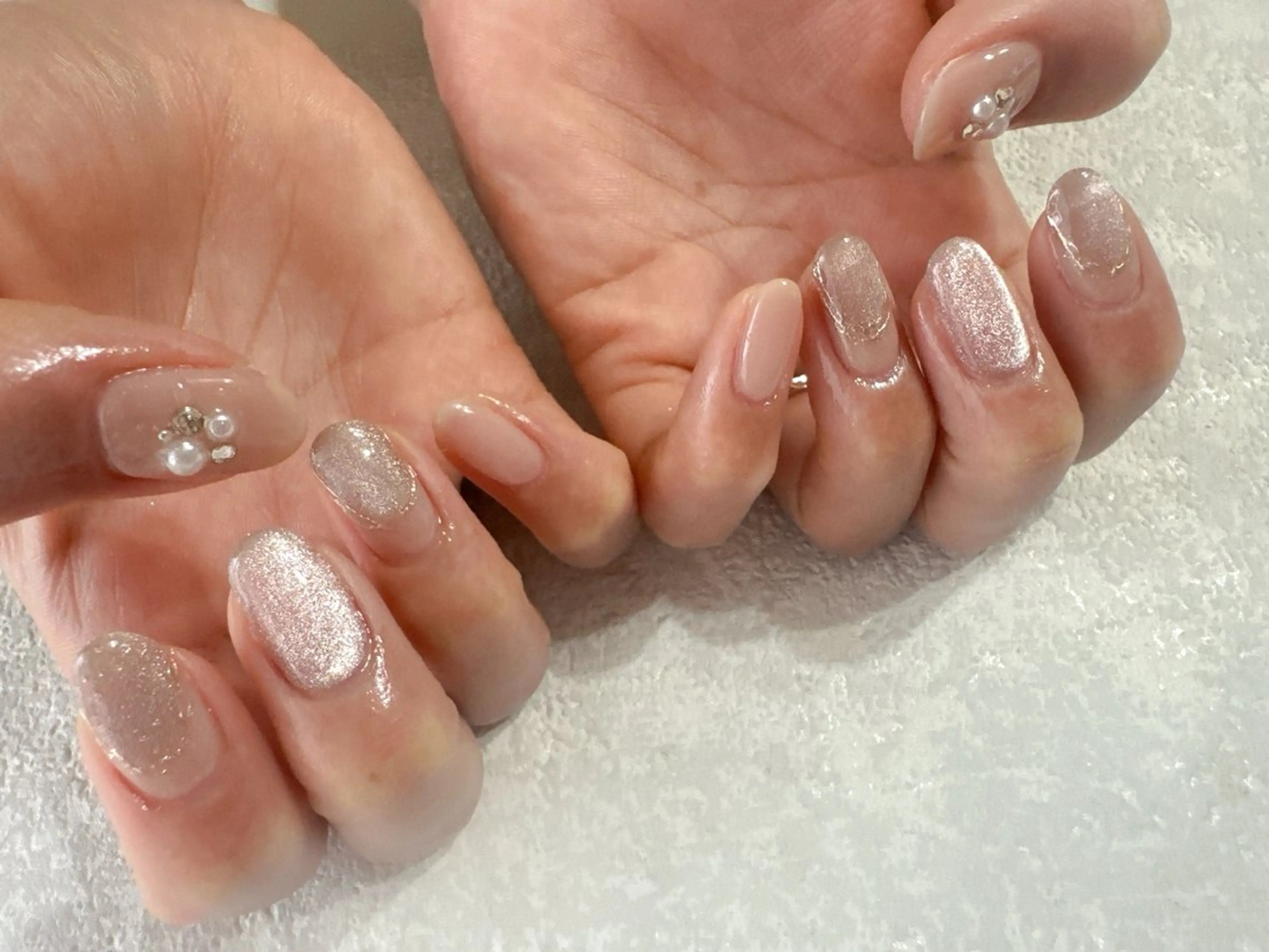 ネイル オーロラネイル フットネイル フレンチネイル ジェルネイル マグネットネイル ハンドネイル kikinail 溝の口のネイルデザイン