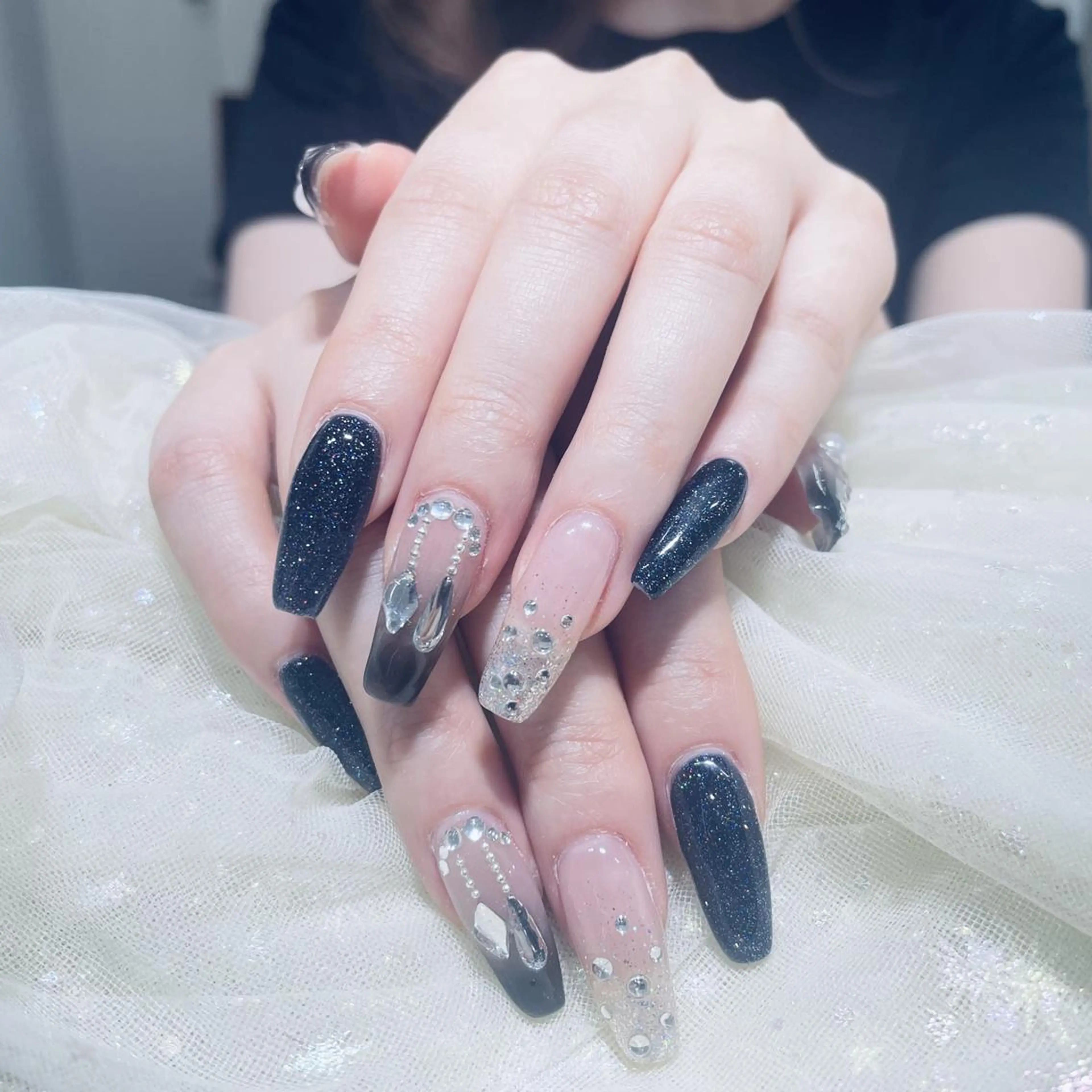 ネイル 長さ出し ネイルチップ Queen's ゆなのネイルデザイン