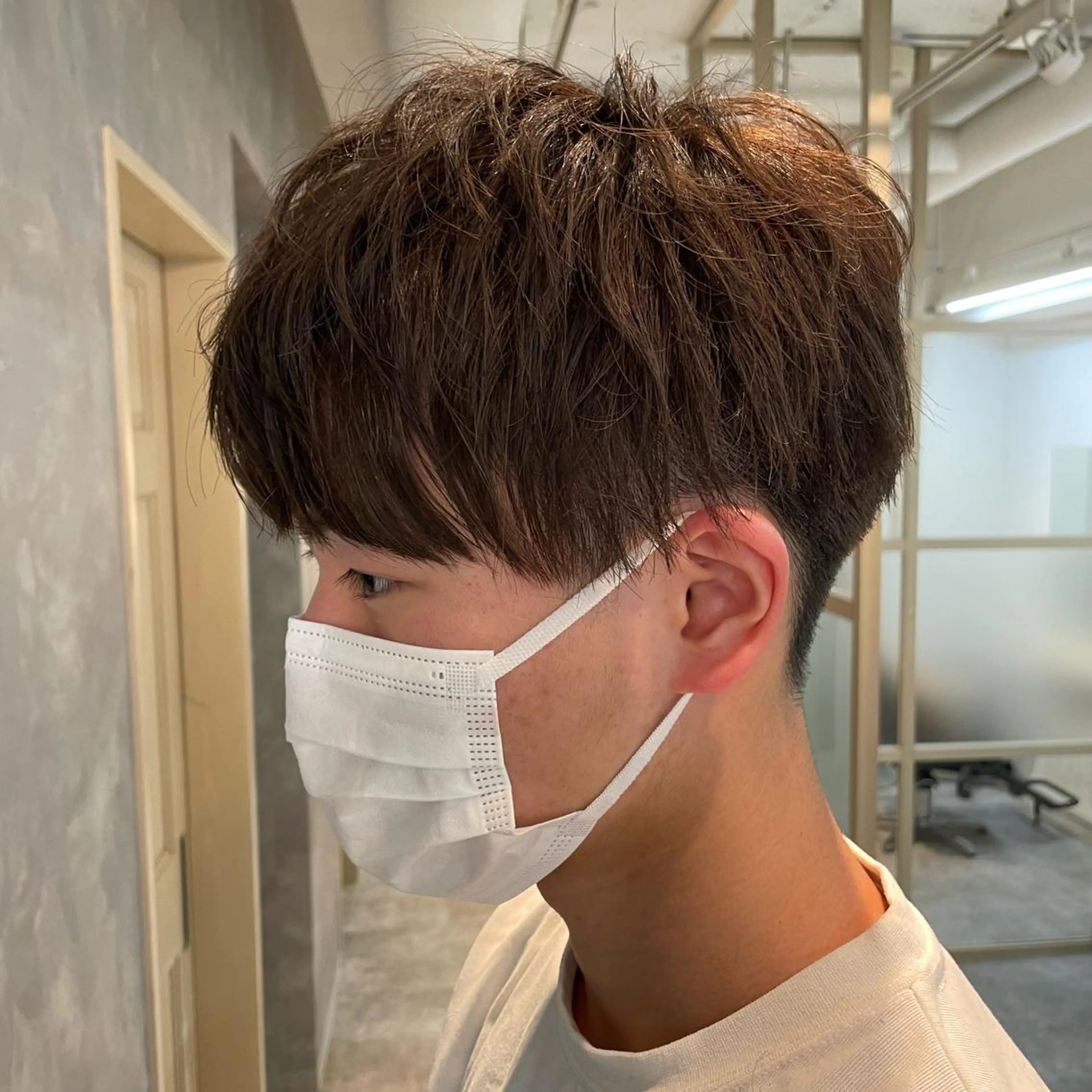 ショート カット 縮毛矯正 渋谷 メンズ 木下 仁来のヘアスタイル