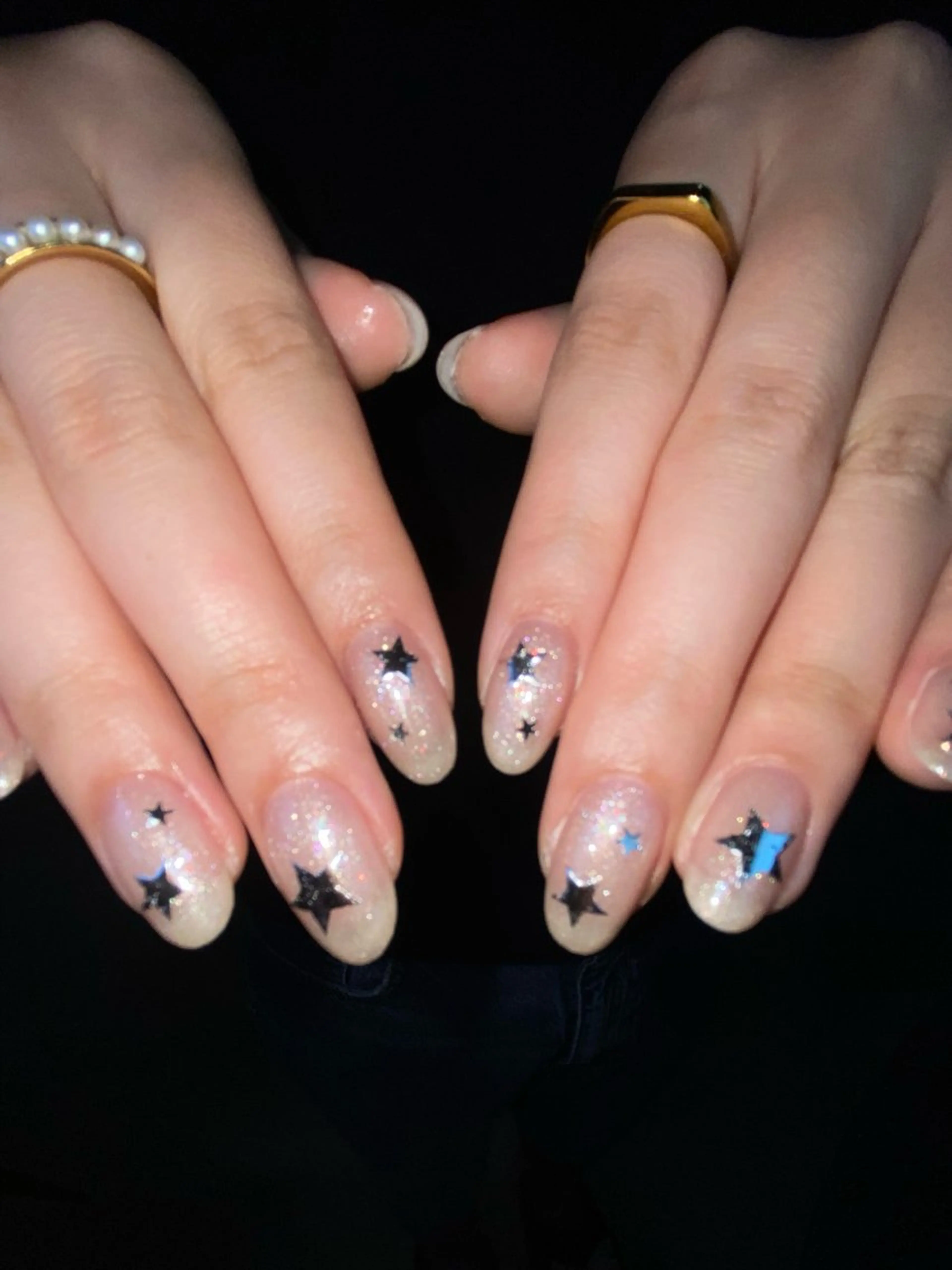 ネイル キラキラネイル ハンドネイル Dark Honey karinのネイルデザイン