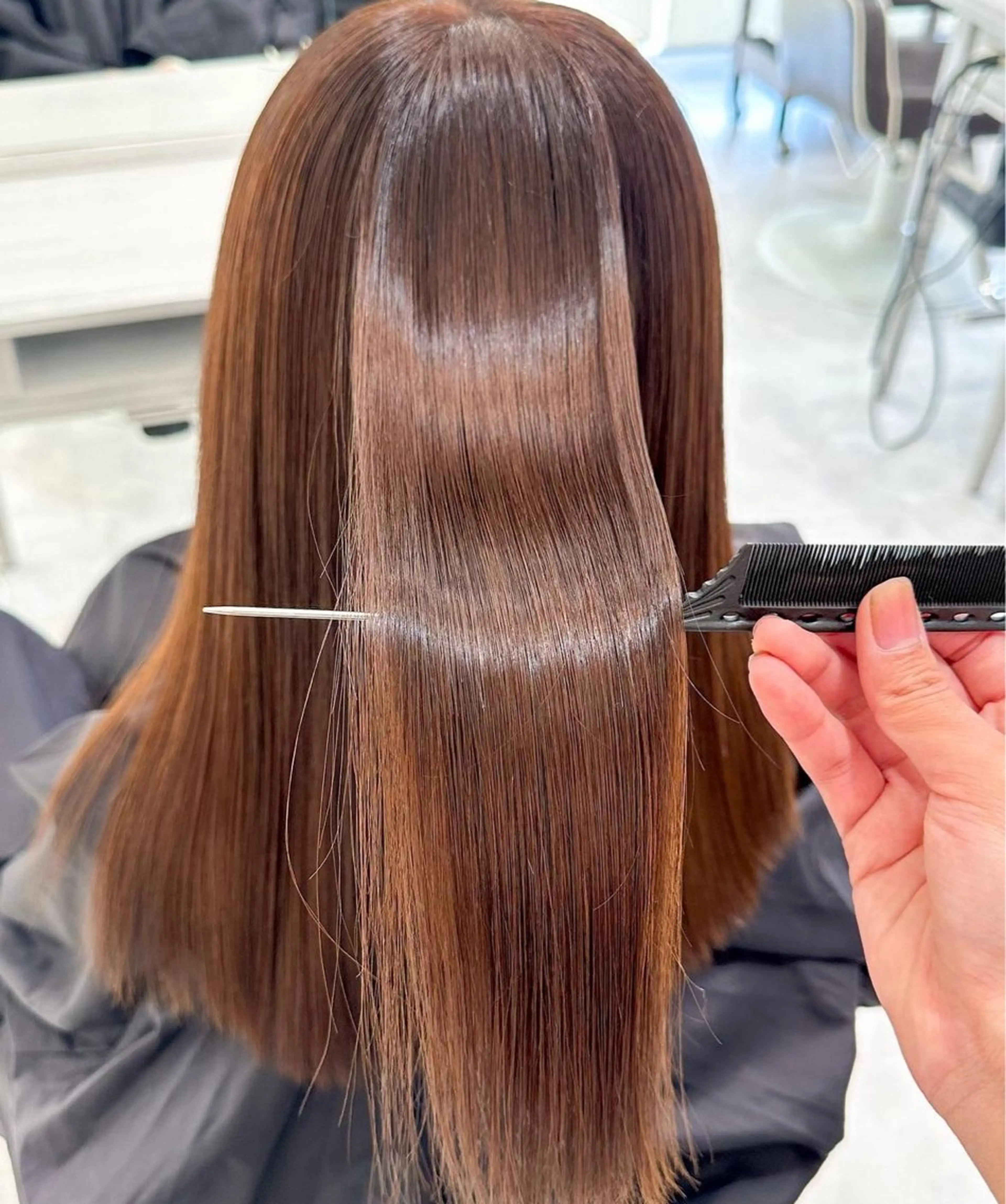 ロング カラー 髪質改善 💘韓国カラー💘 クルミのヘアスタイル