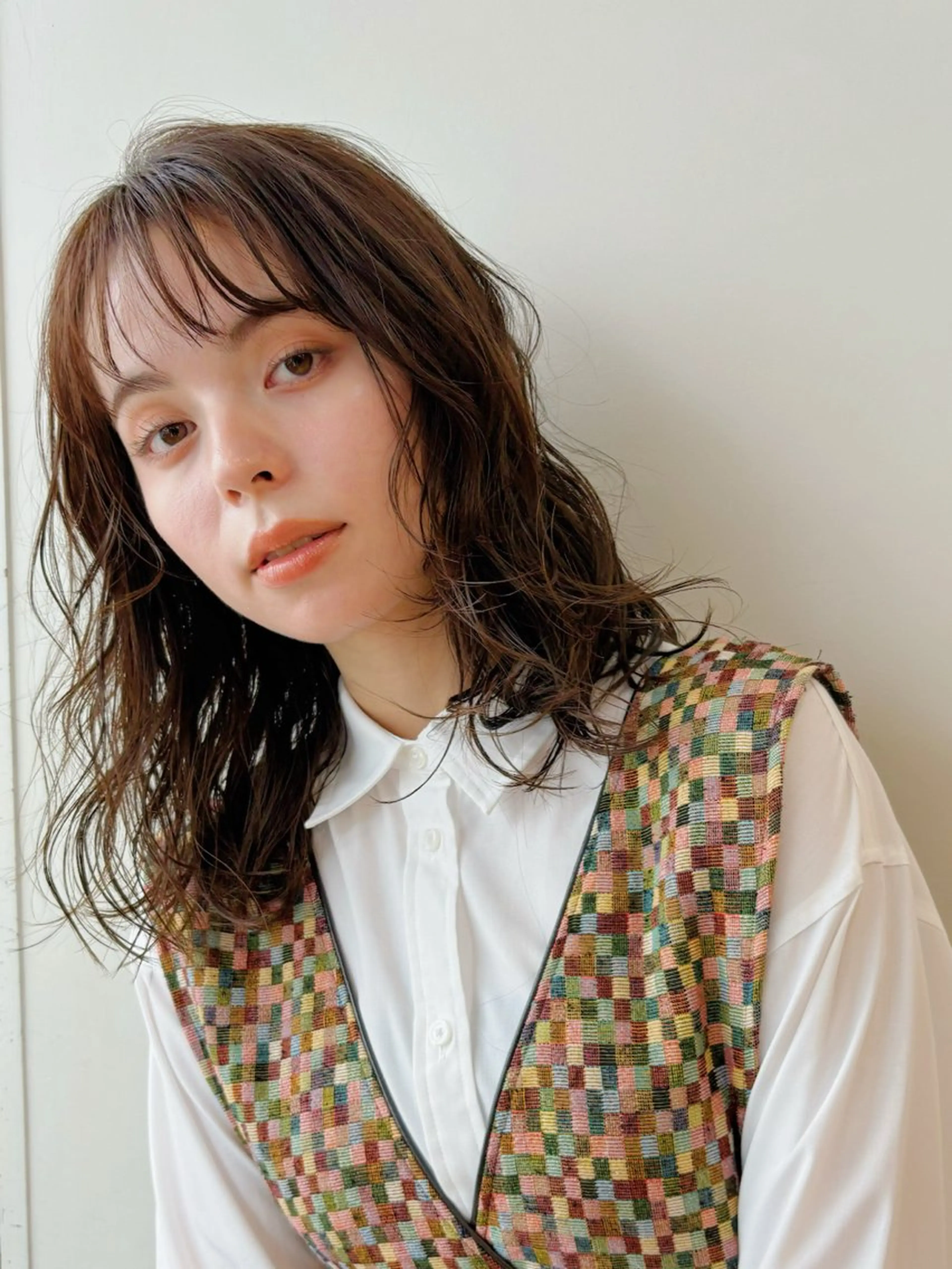 パーマ カット パーマ ボブ/ミディアム 親しみやすさ/さくらのヘアスタイル