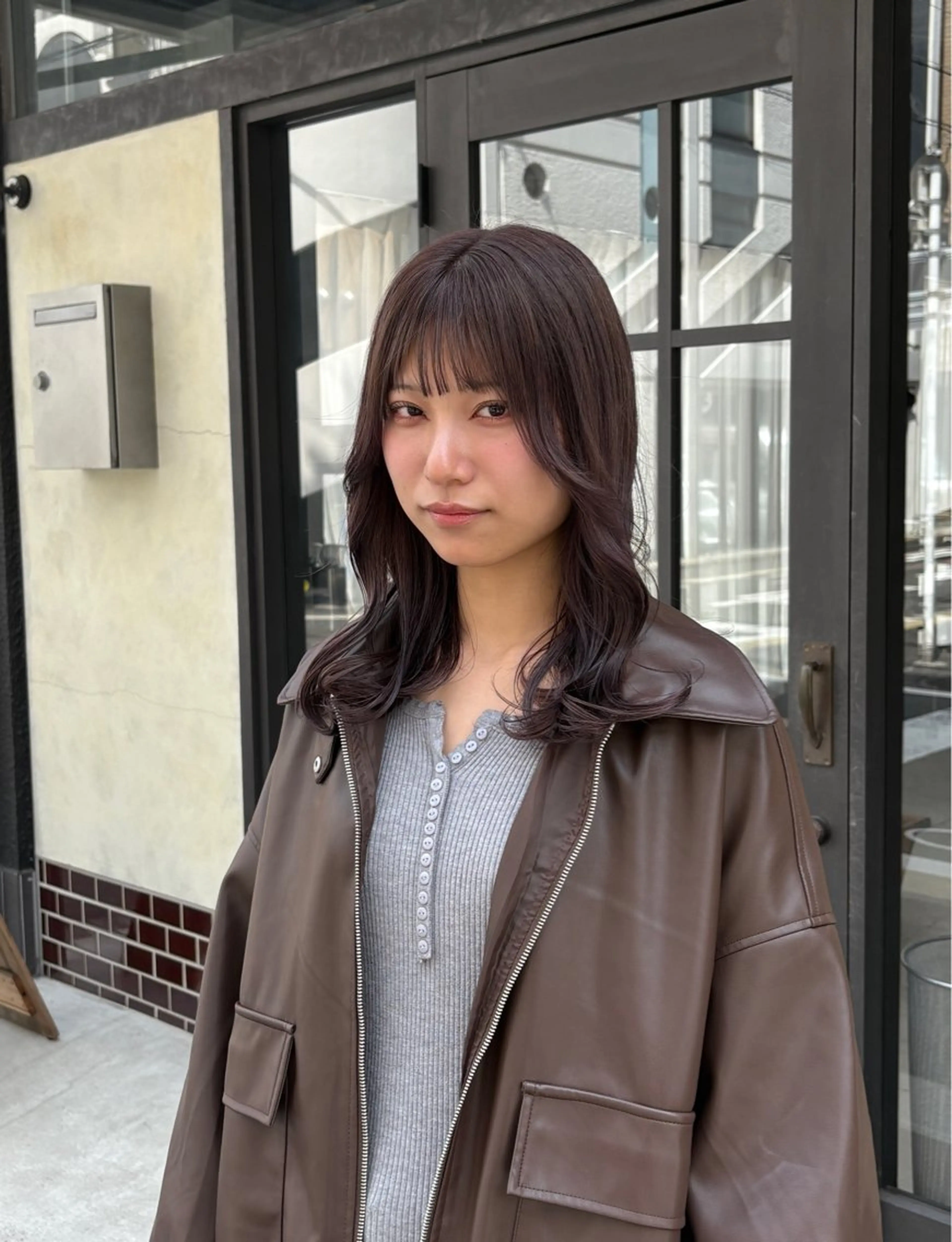 セミロング カラー ベージュカラー ブラウンカラー ブラウンベージュ ヘアカラー 京都/カラー/松野 翔のヘアスタイル