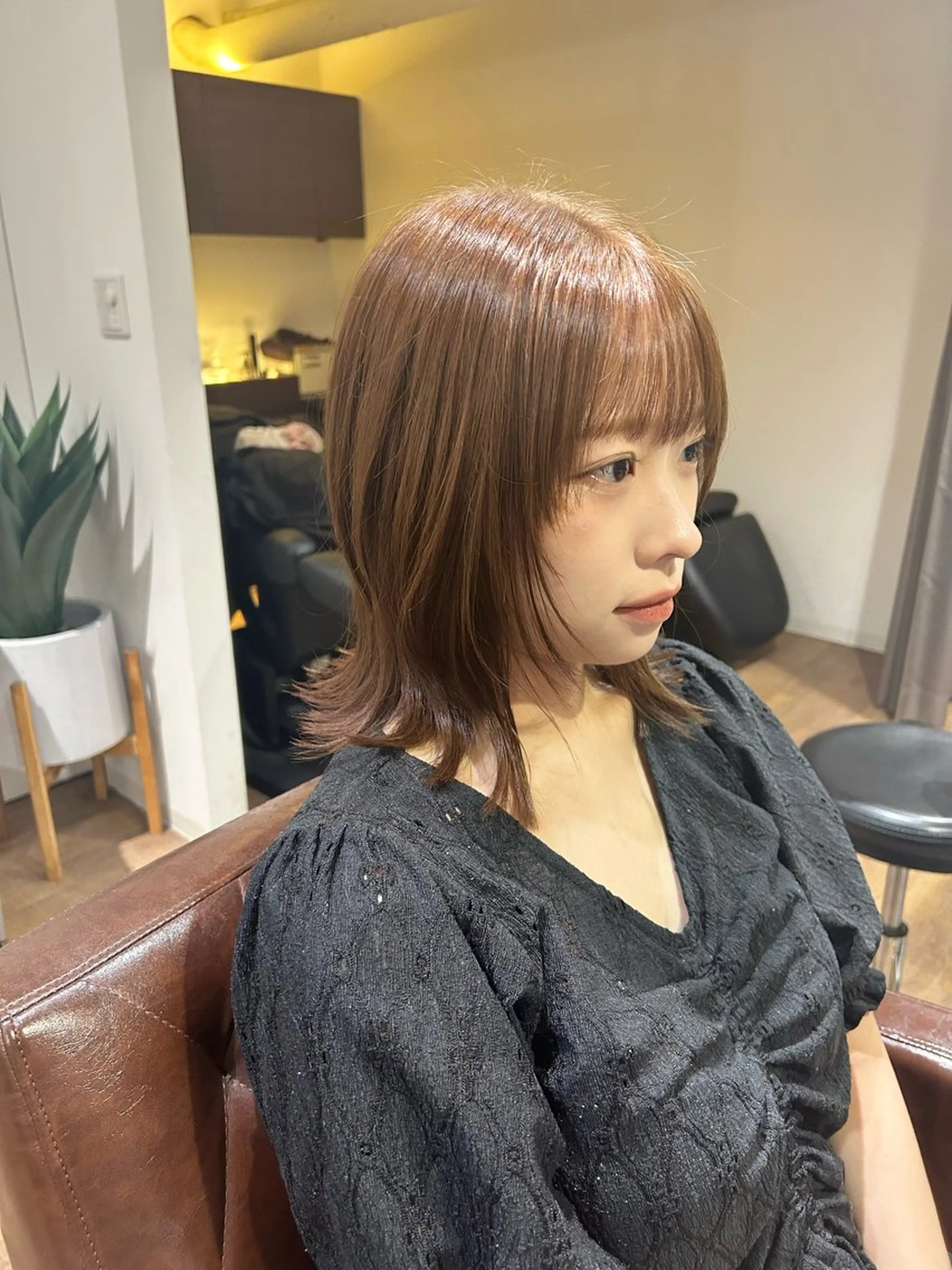 ミディアム YUZA grow hair 【ユーザ グロウ ヘア】所属・縮毛矯正/似合わせ カット/伊藤はるかのヘアスタイル