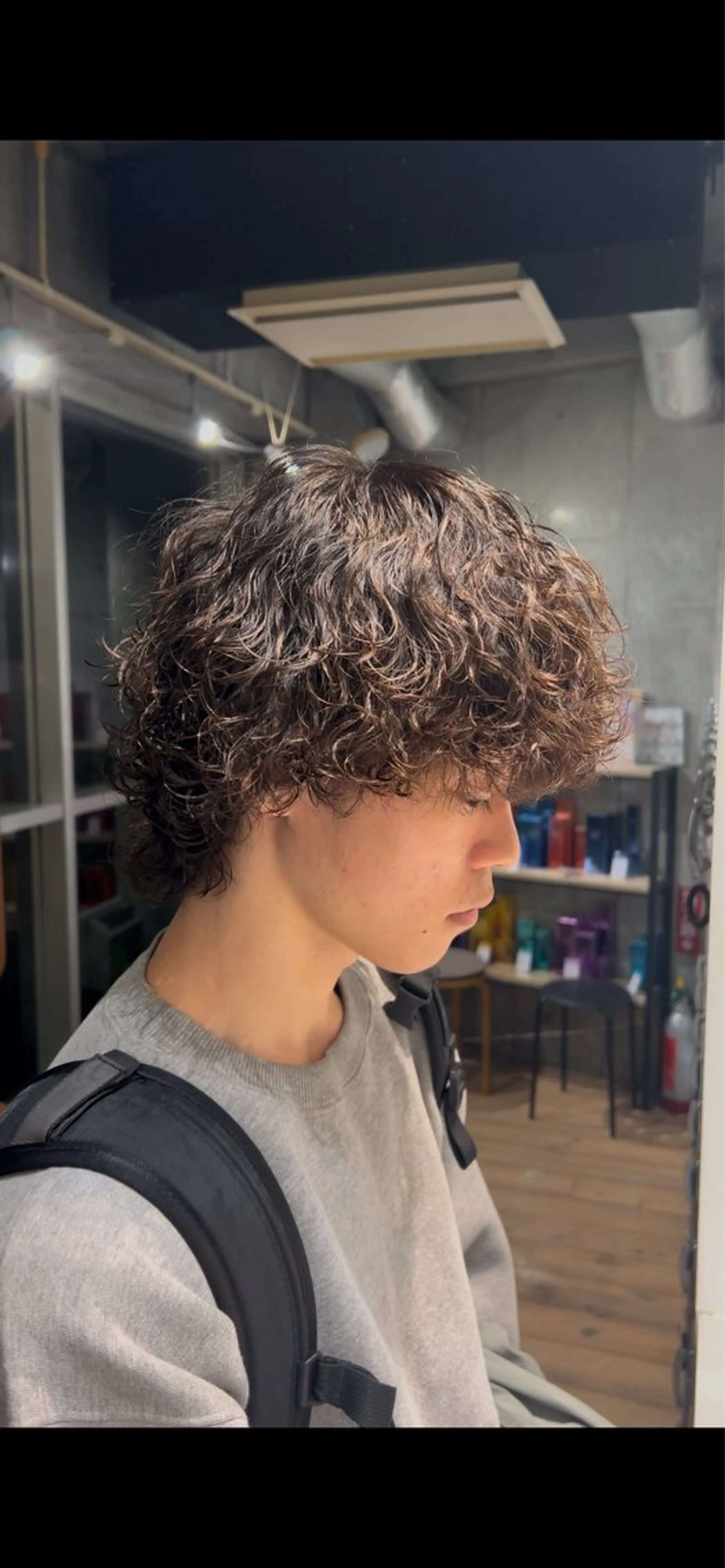 パーマ メンズ 波巻きパーマ メンズウルフカット ウルフカット カット パーマ トリートメント 【fifth】渡部 永遠のヘアスタイル