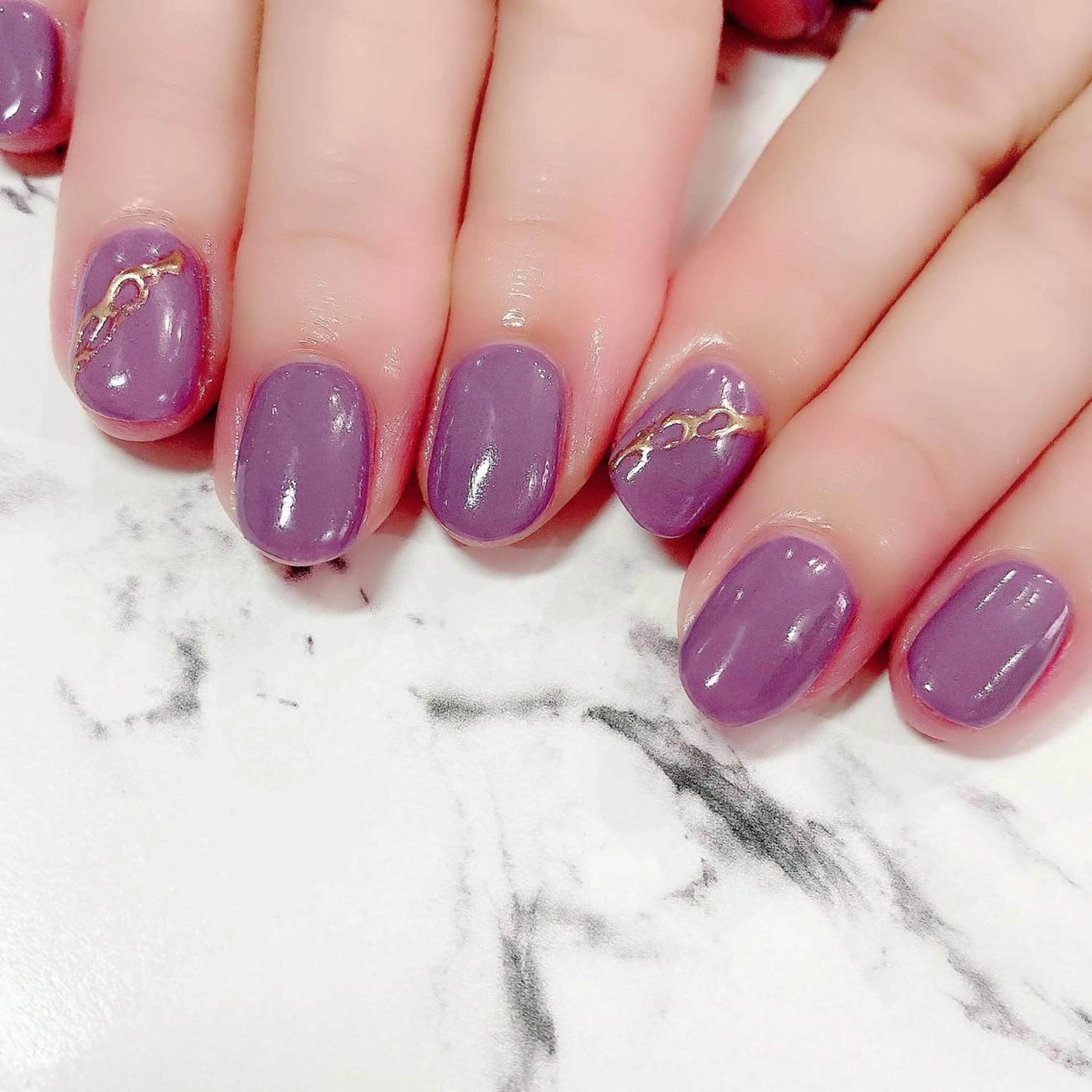 ネイル アートネイル パープル Salon Ｋのネイルデザイン