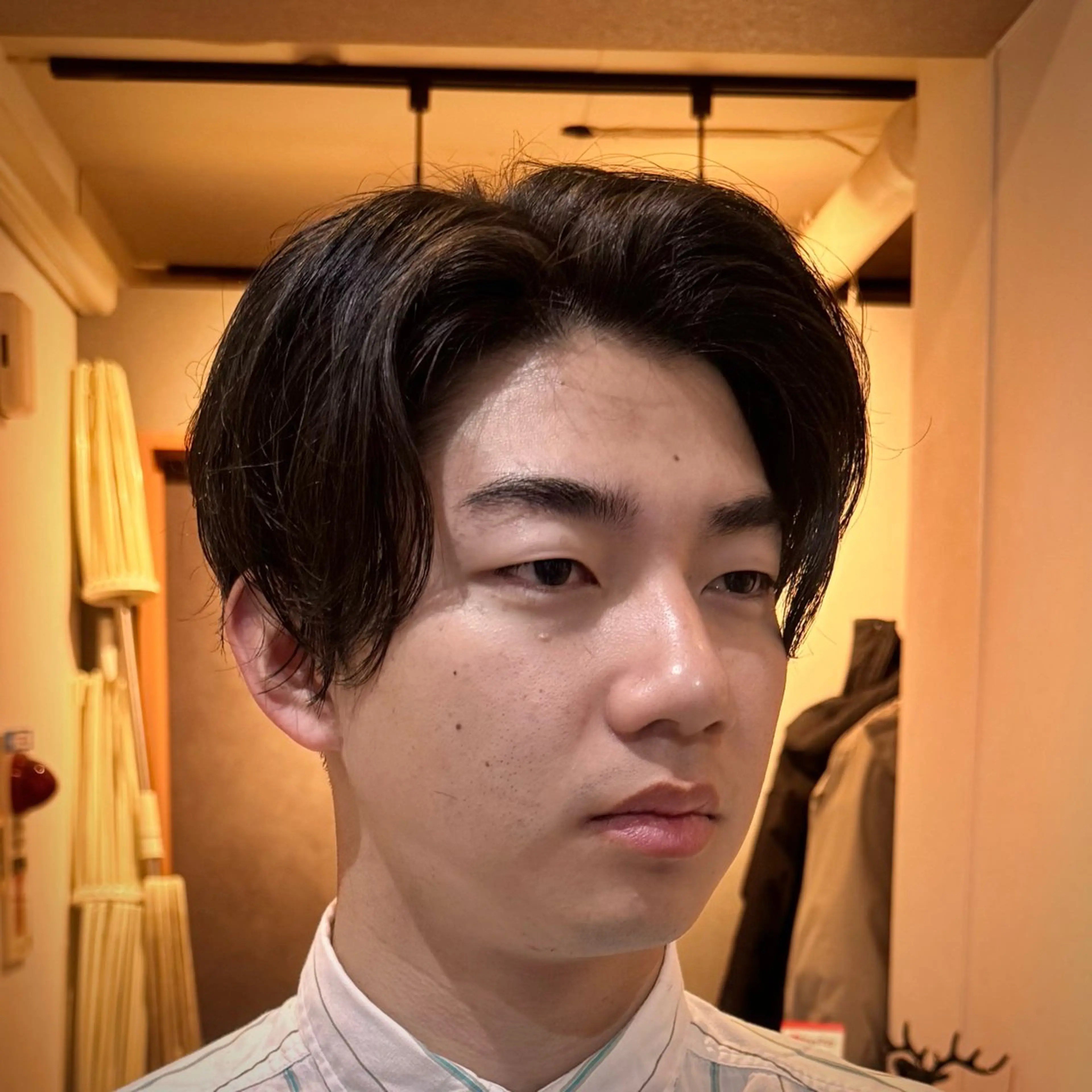 ショート メンズ センターパート カット 立川メンズカット/ メンズパーマ💈三上のヘアスタイル