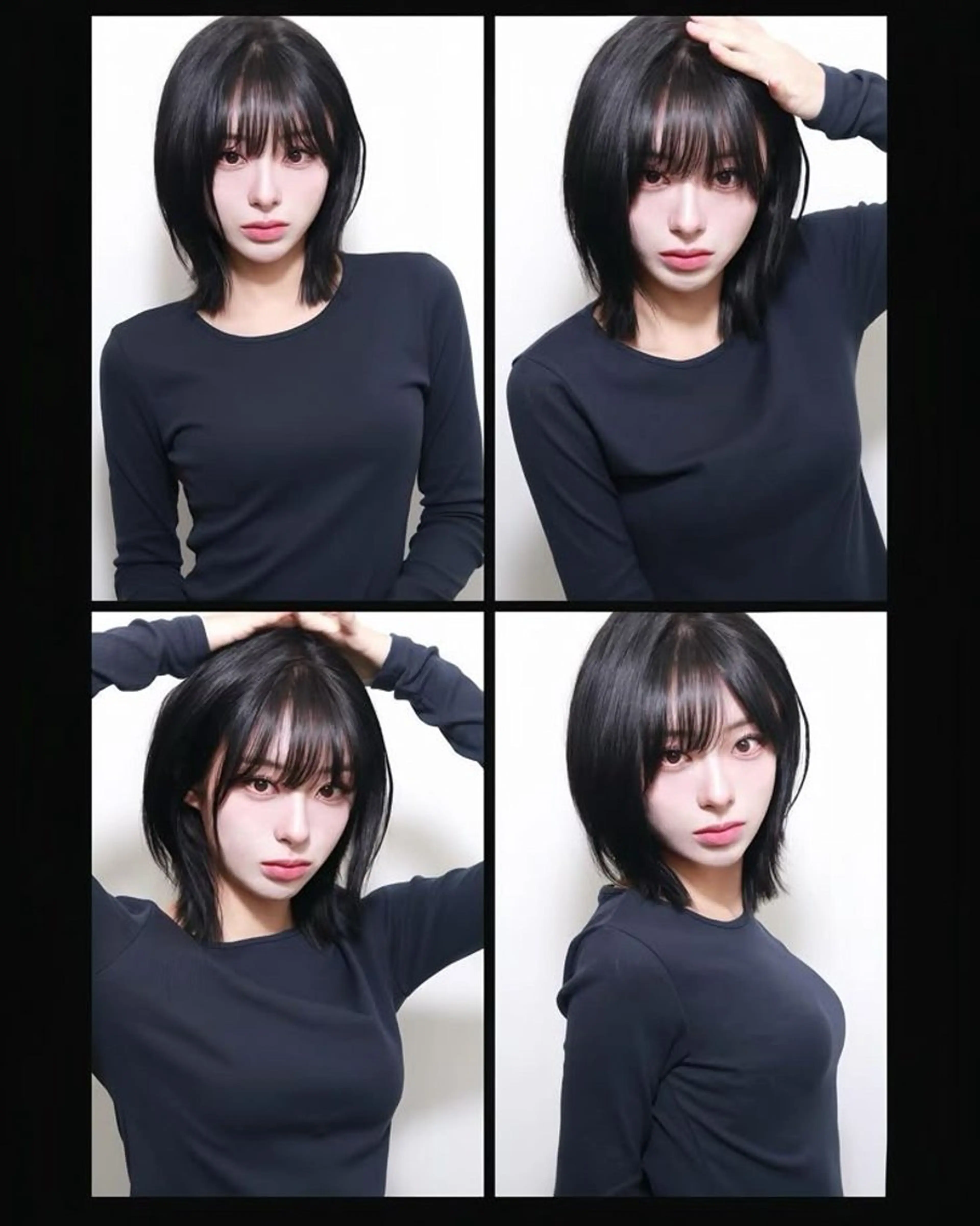 ショート レイヤーカット/ 酸性ストレート梅田のヘアスタイル