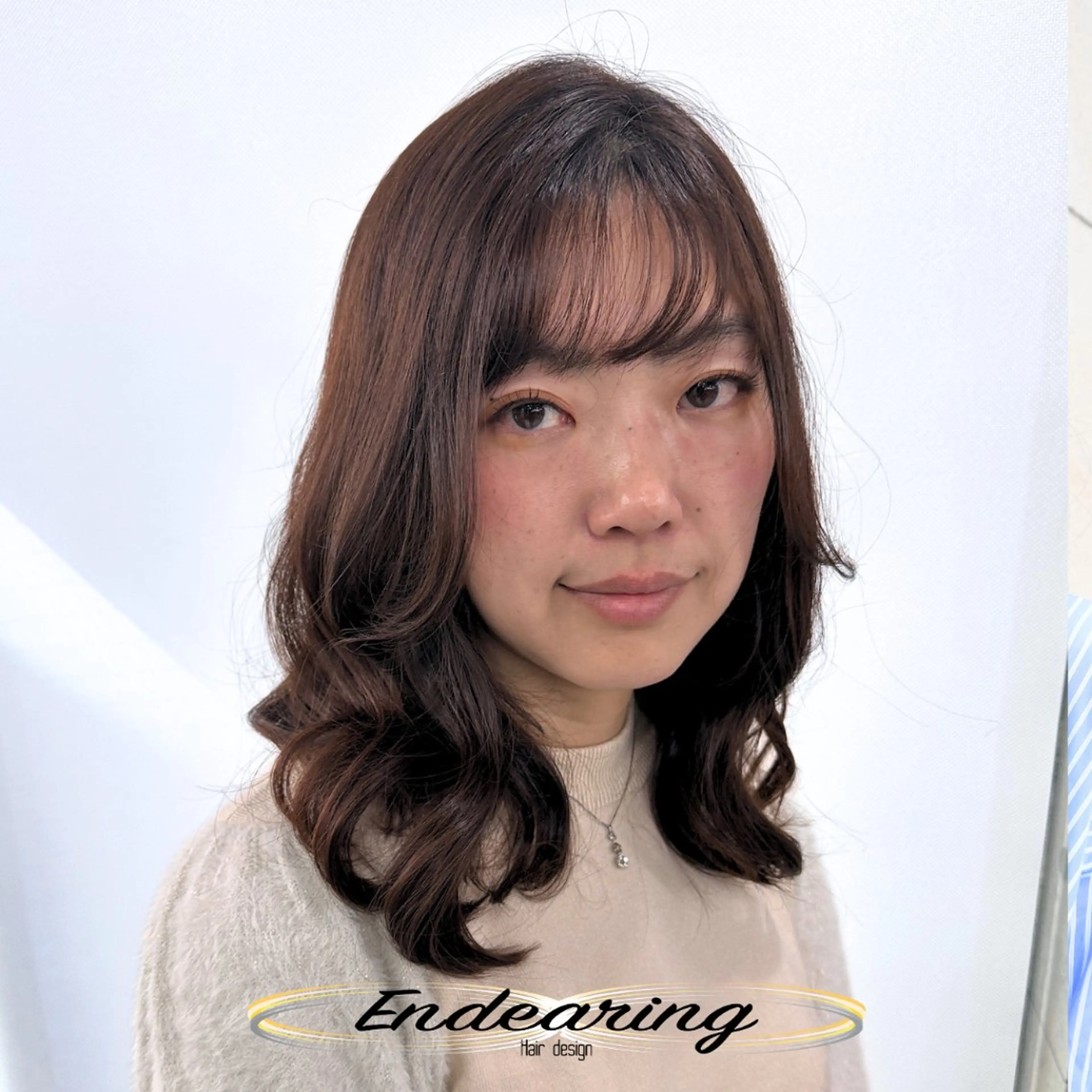 ミディアム レイヤーカット カット ヘアカラー Endearing 銀座/レイヤーカットのヘアスタイル