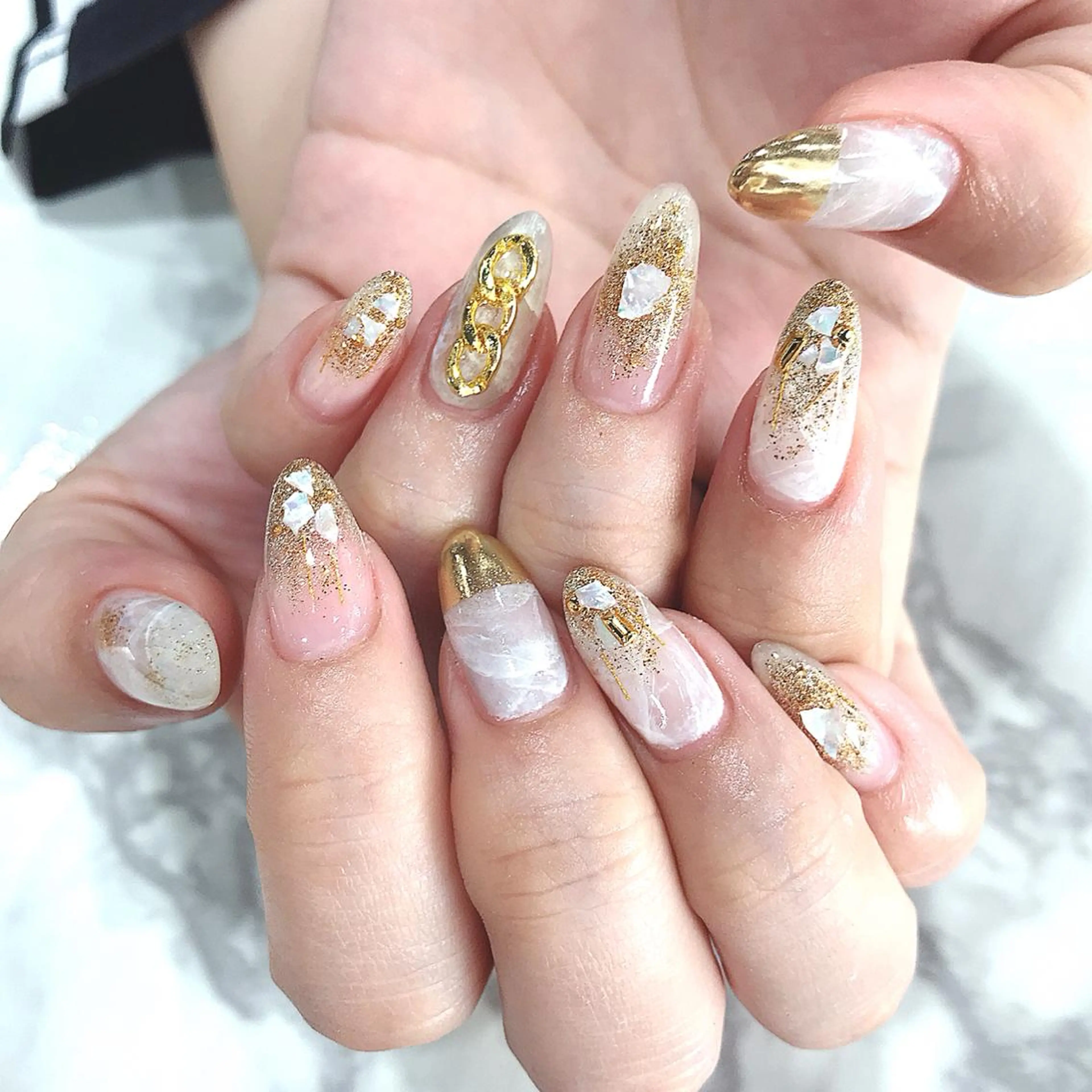 ネイル 持ち込み ニュアンスネイル Allure小山店 後藤文香のネイルデザイン