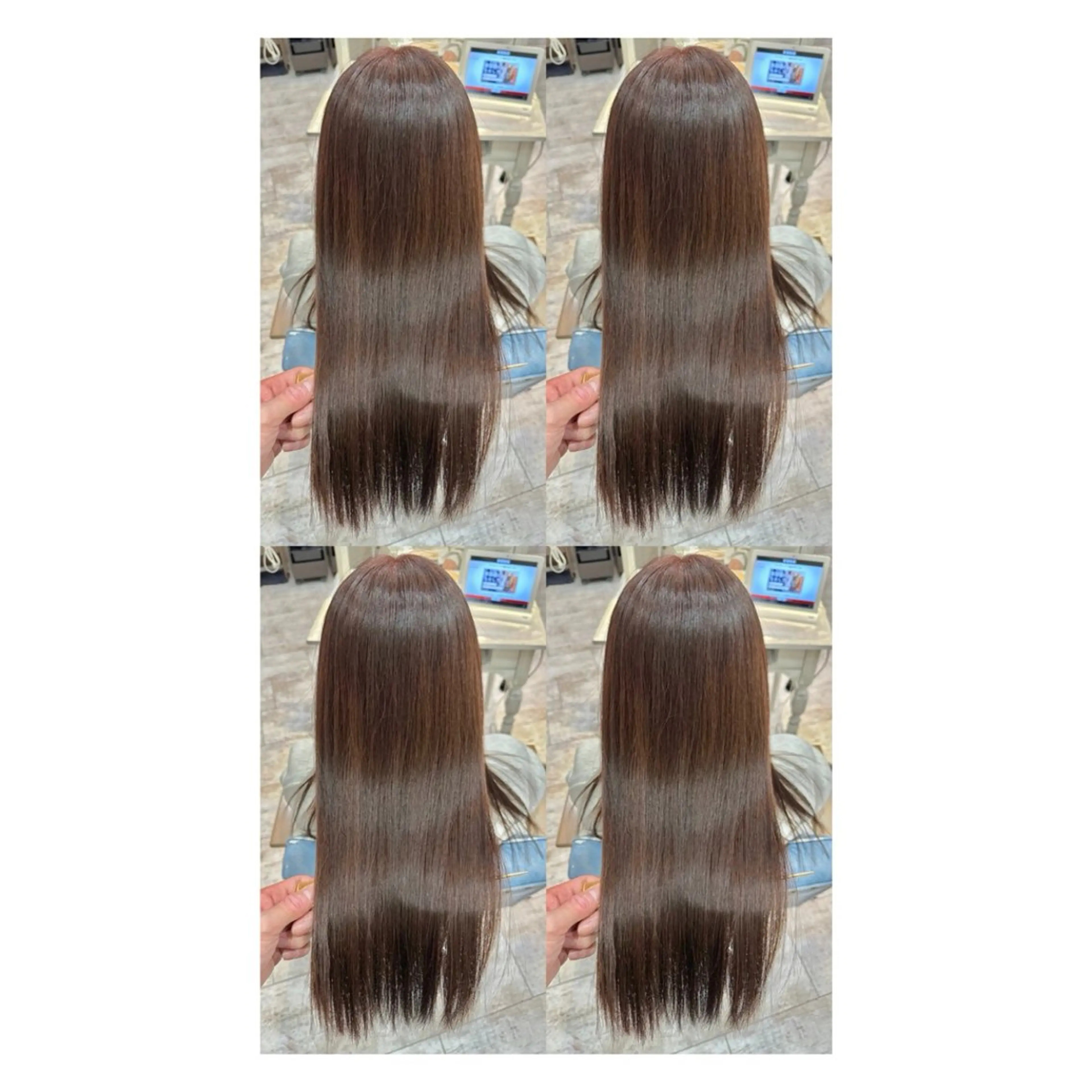 ロング カラー 透明感カラー 髪質改善 縮毛矯正 トリートメント カット ヘアカラー トリートメント 店長✨レイヤー✖️ 髪質改善✖️韓国ヘアのヘアスタイル