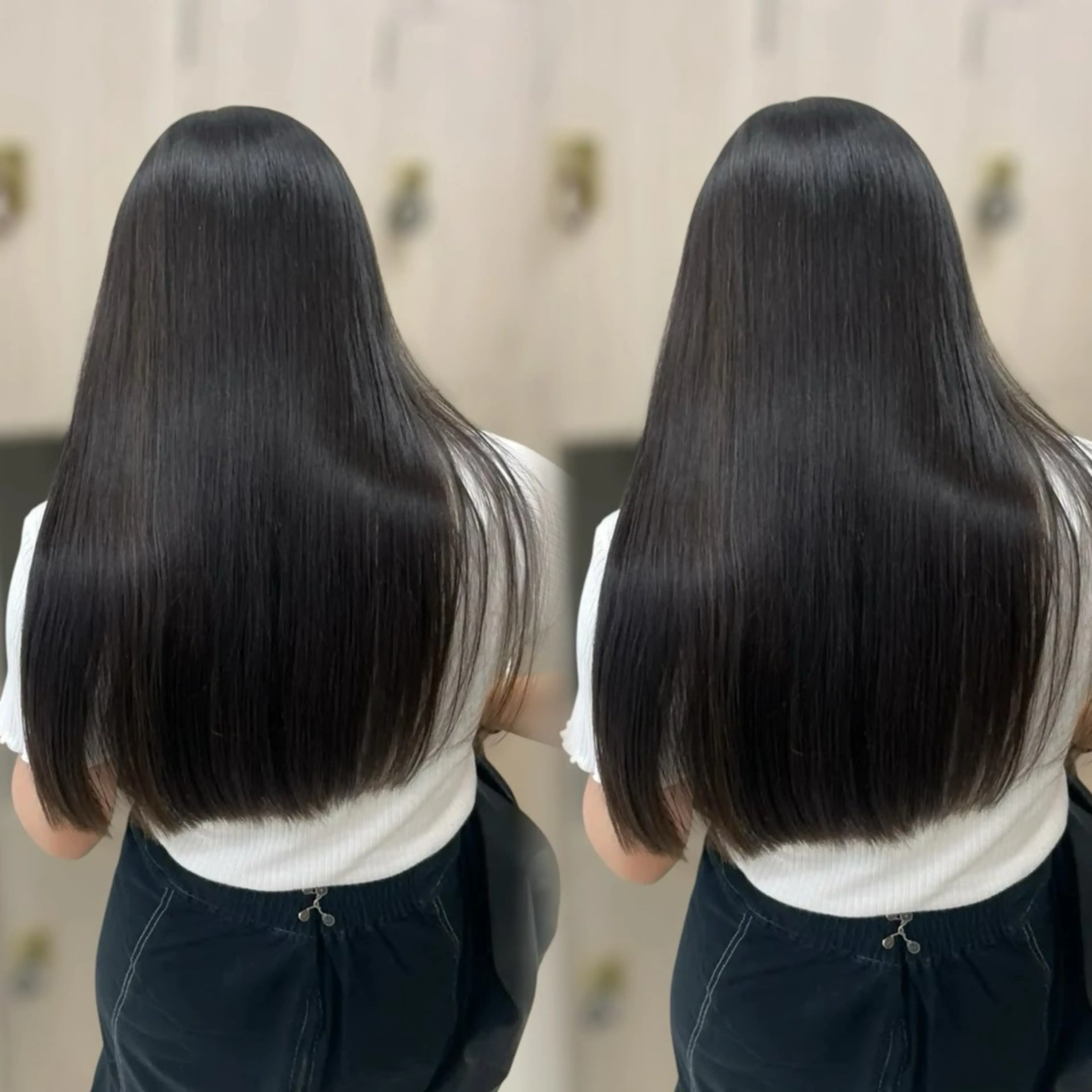 ロング カラー トリートメント ヘッドスパ ヘアセット ベージュ/つや髪/ レイヤー／ゆいなのヘアスタイル