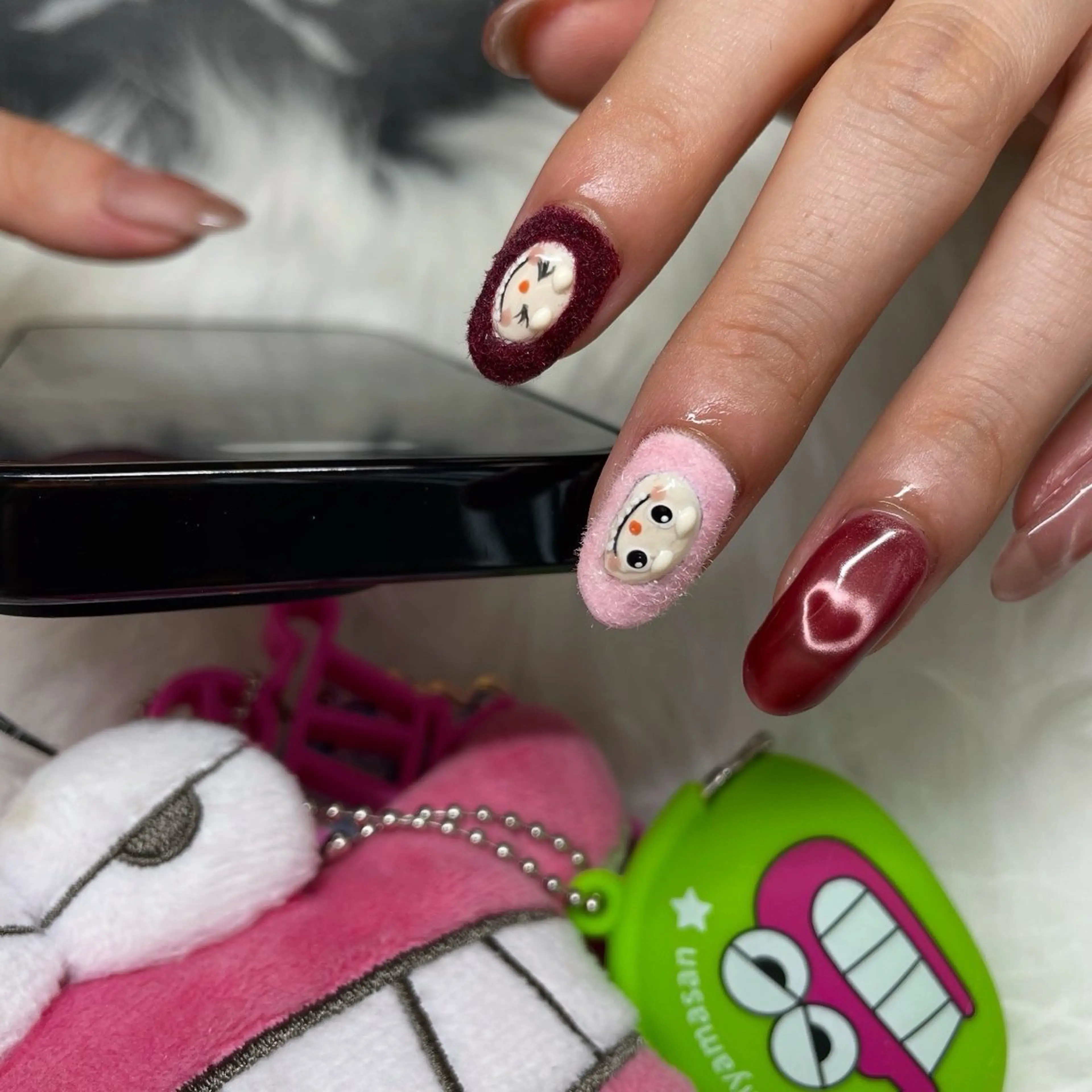 ネイル ハート マグネットネイル ハンドネイル フットネイル chai大阪上本町 sayakaのネイルデザイン