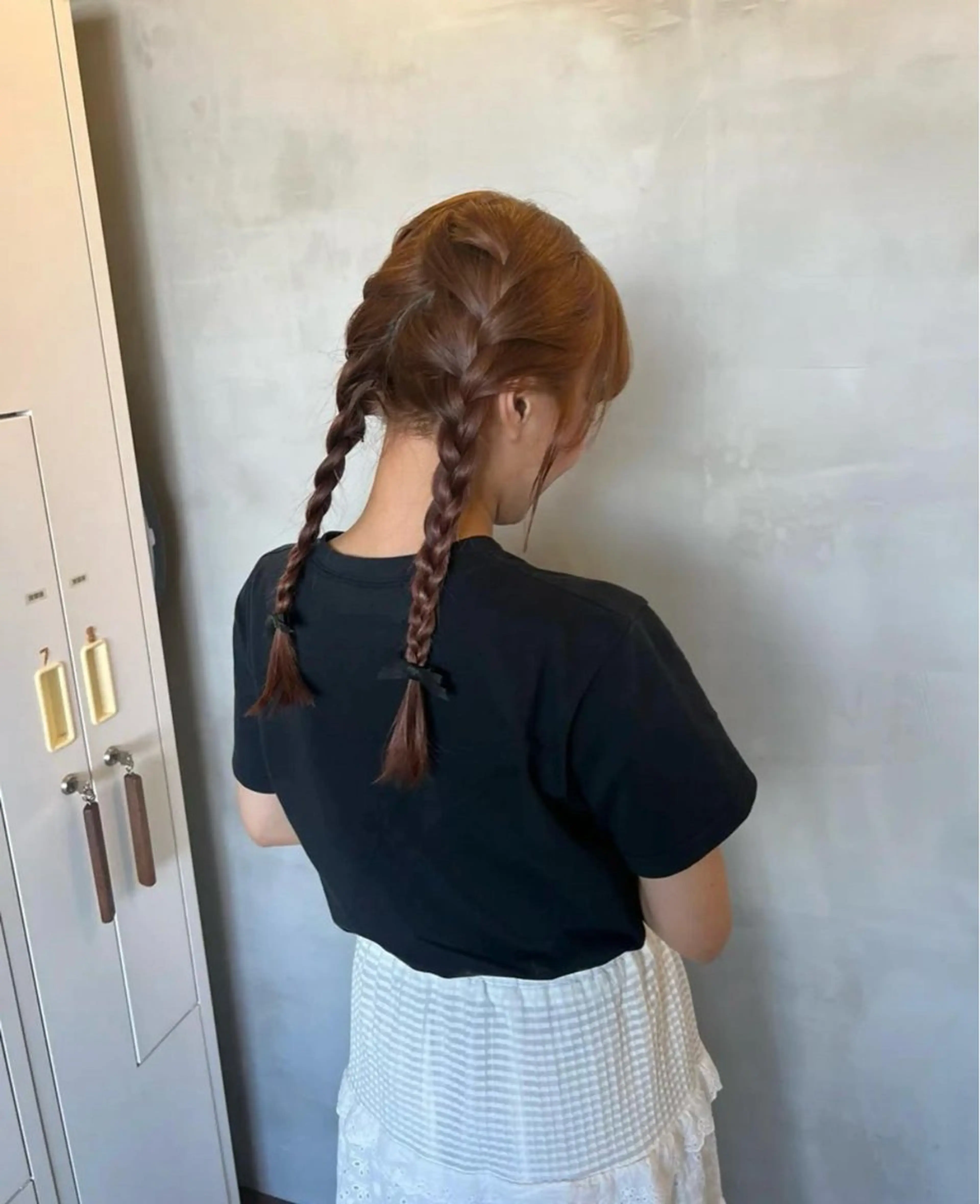 ロング ヘアアレンジ 銀座レイヤーカット ×シースルー前髪のヘアスタイル