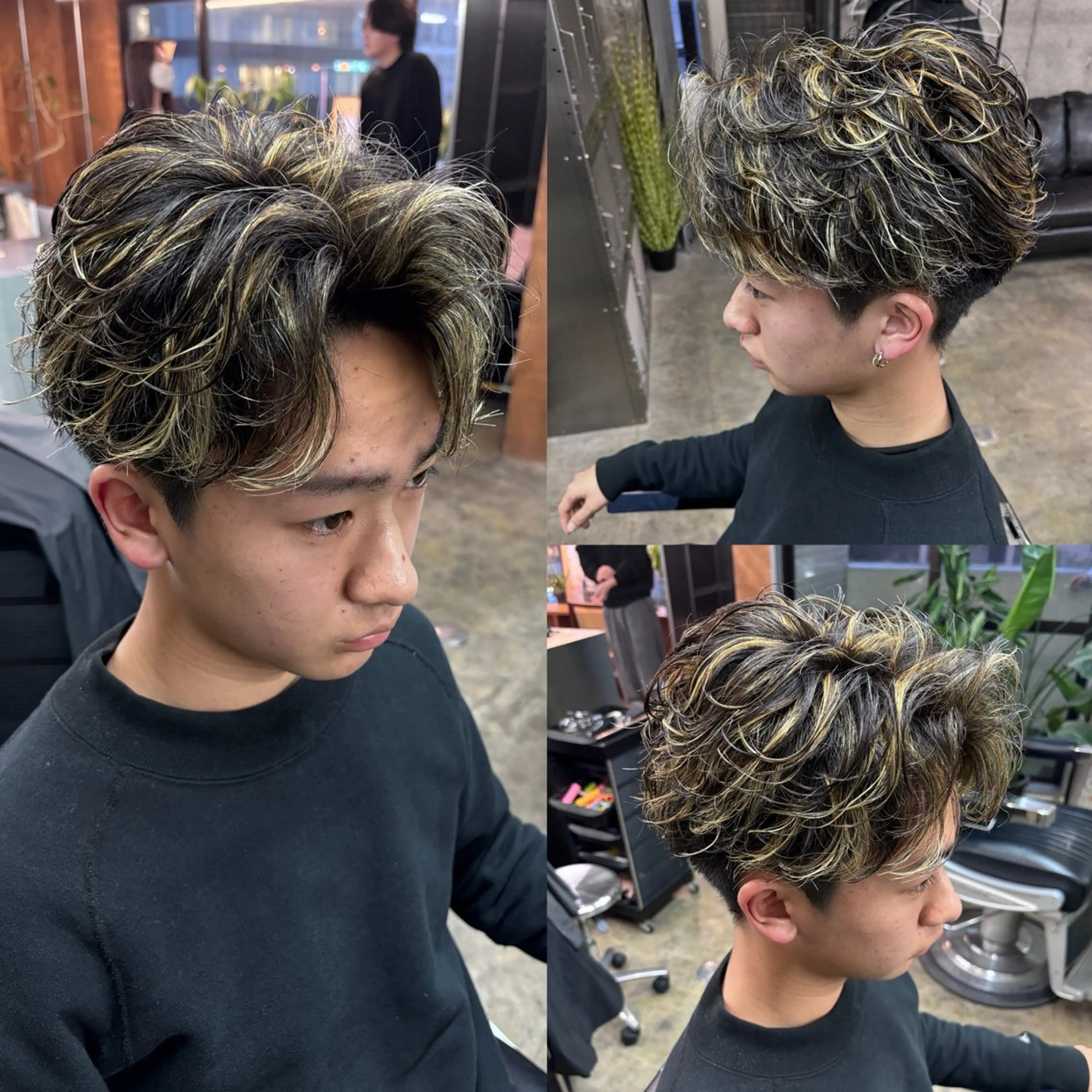 カラー パーマ メンズ ヘアカラー 土岐 仁/メンズ専門 パーマ特化美容師🌀のヘアスタイル