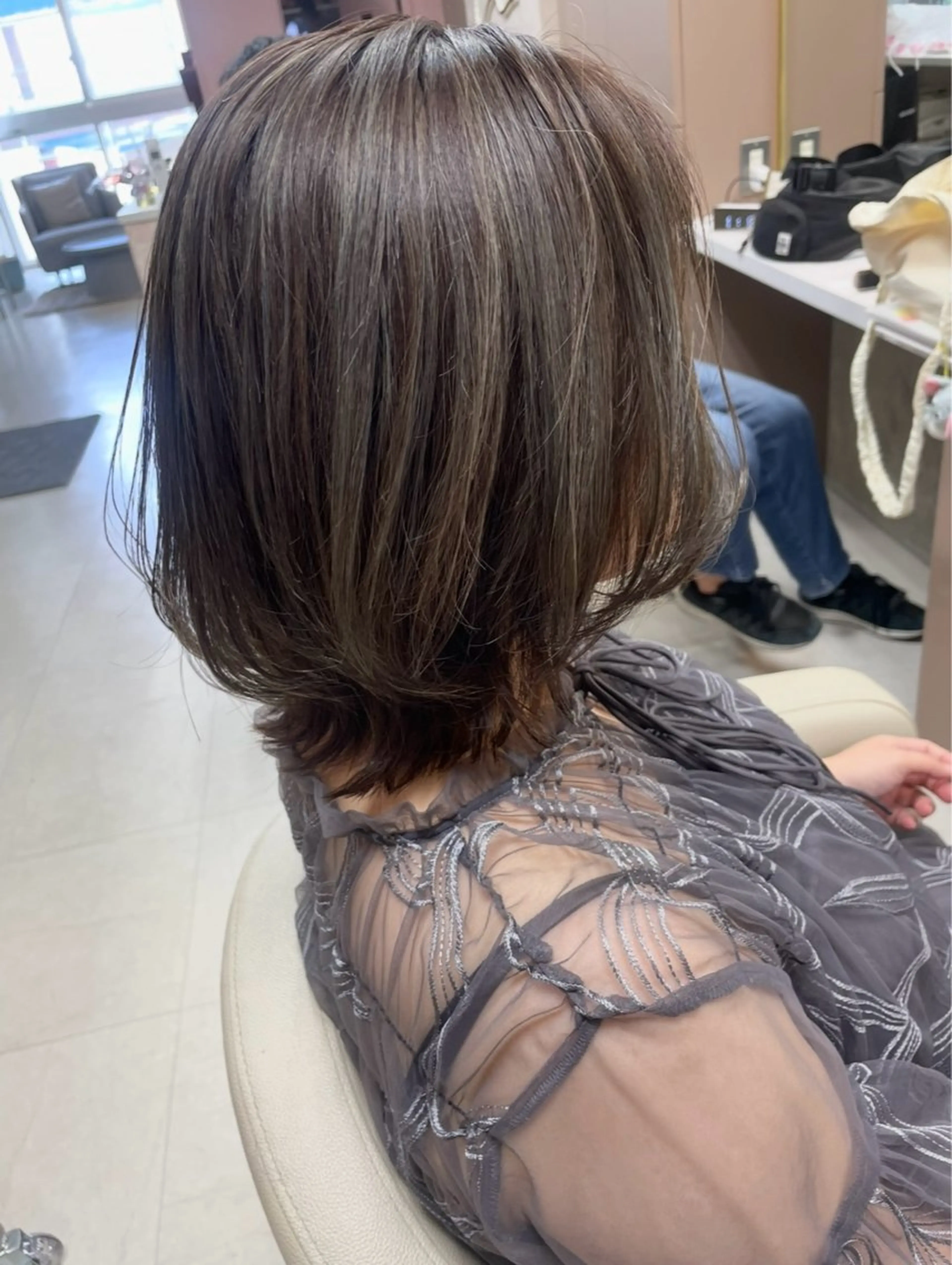 ミディアム カラー カット ヘアカラー 坂本 沙也加のヘアスタイル
