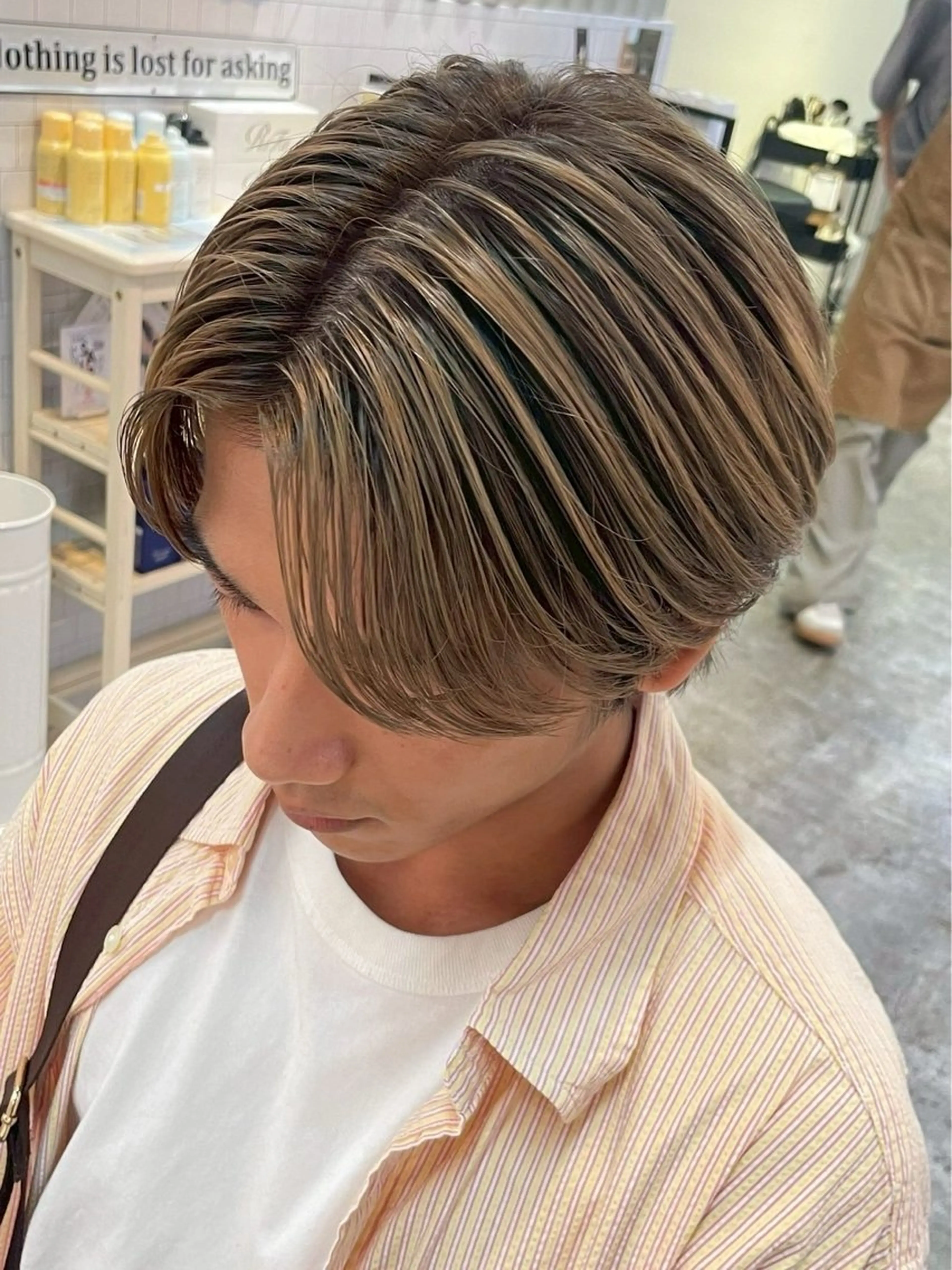 カラー メンズ 暖色カラー/艶カラー mitsuki🌴のヘアスタイル