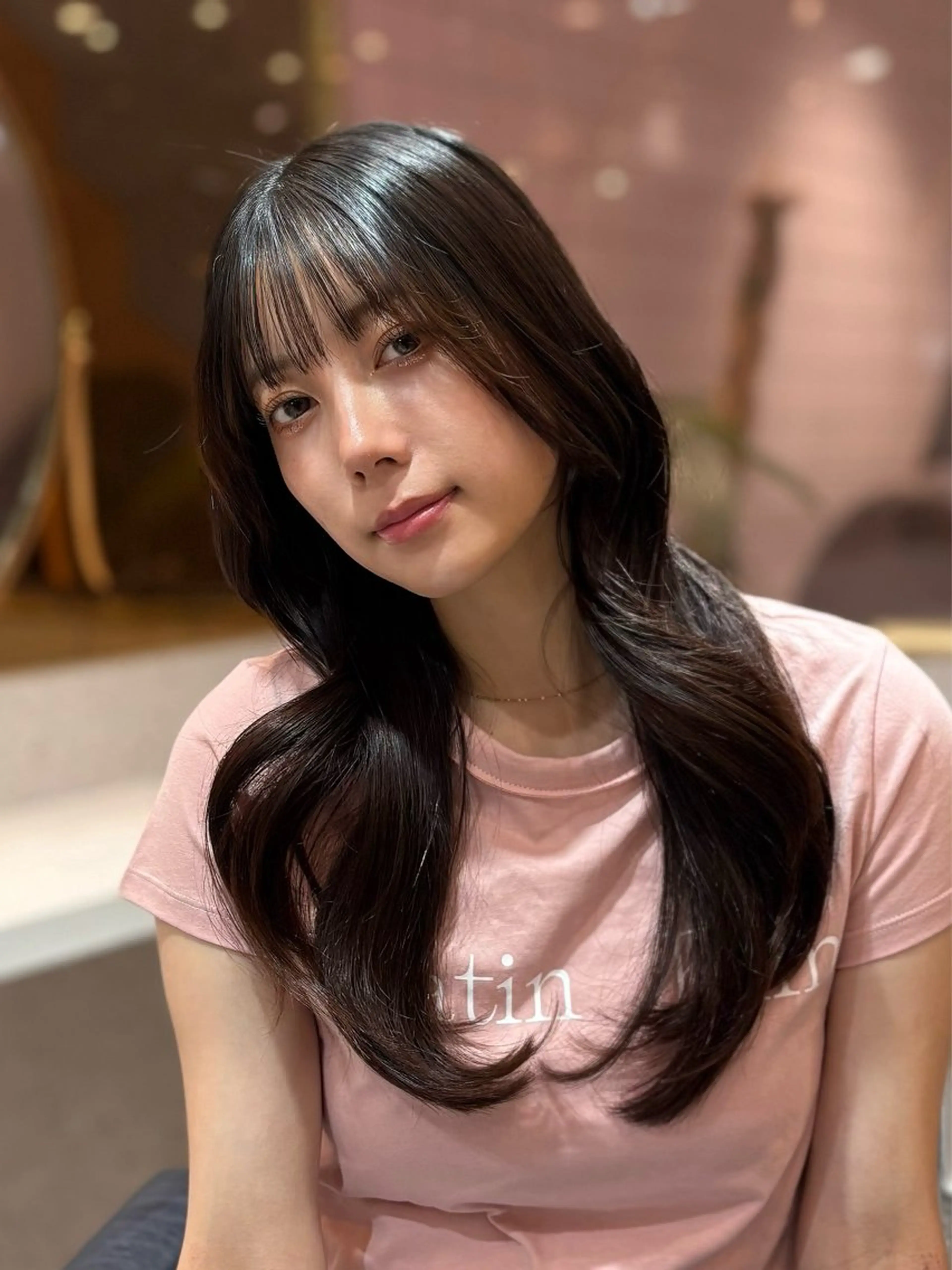 ロング 新宿/小顔レイヤー/ 顔まわり/西慶太朗のヘアスタイル