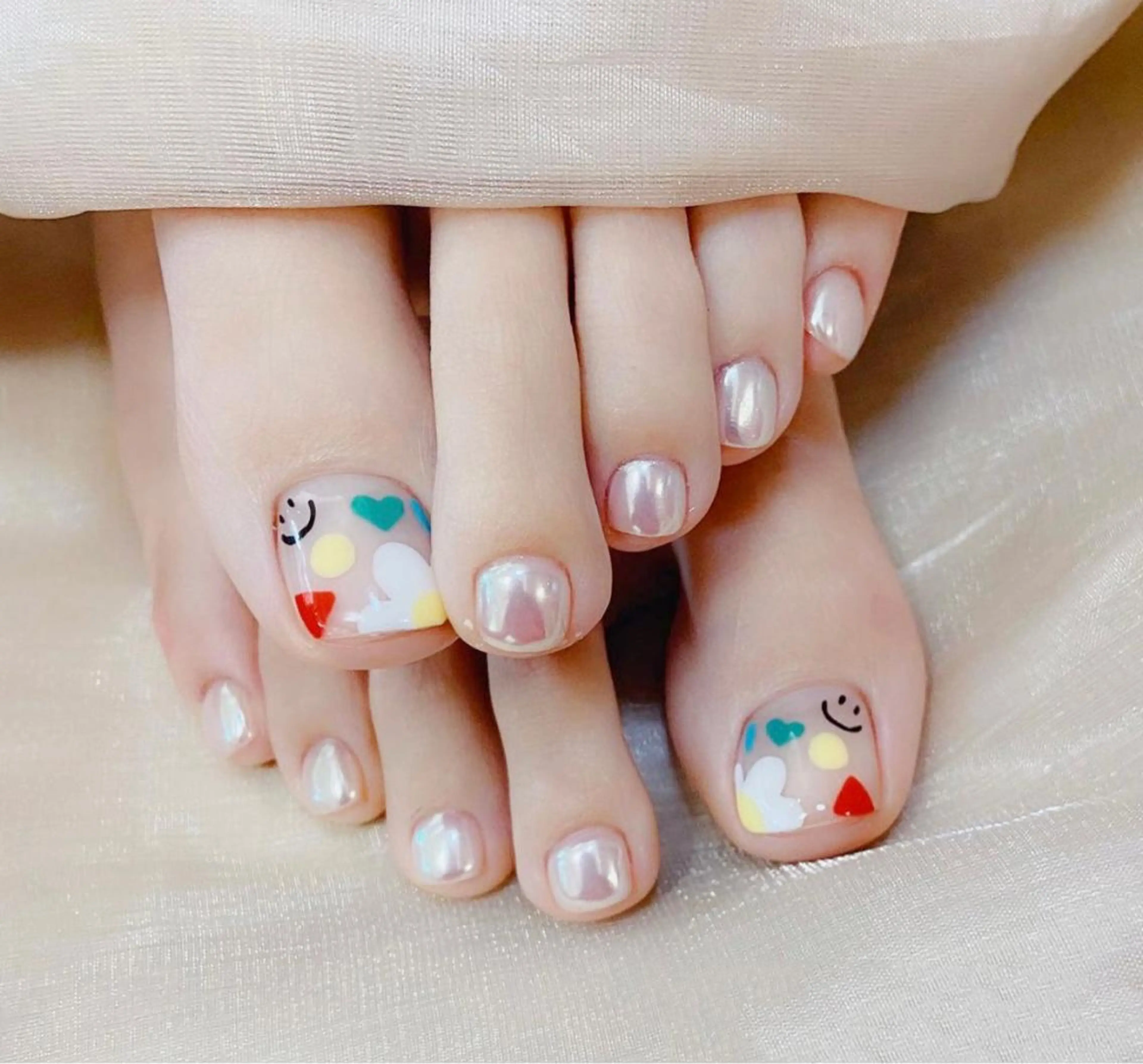 ネイル フットネイル M🌷nail 長さだし専門店のネイルデザイン
