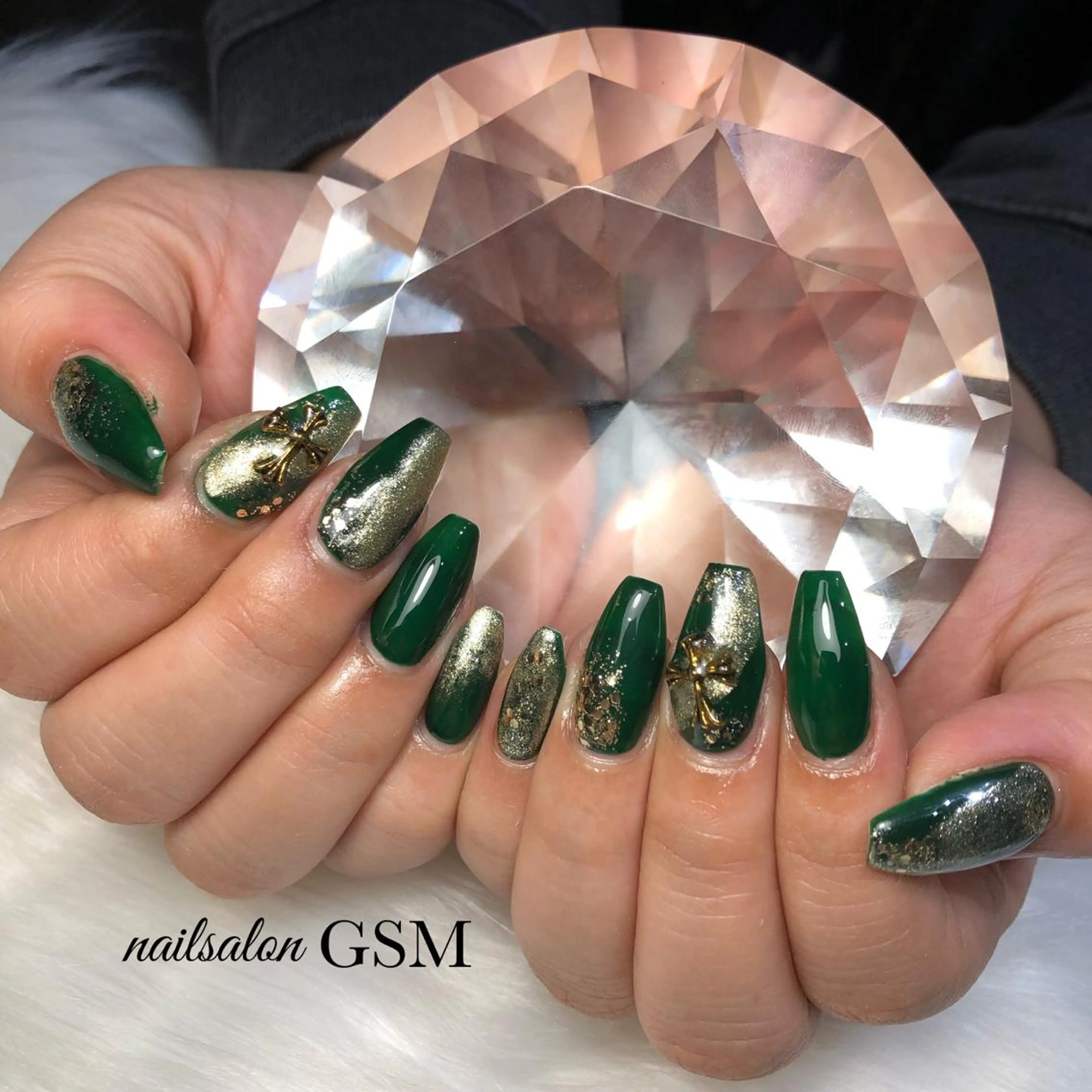 ネイル グリーン nail salon GSMのネイルデザイン