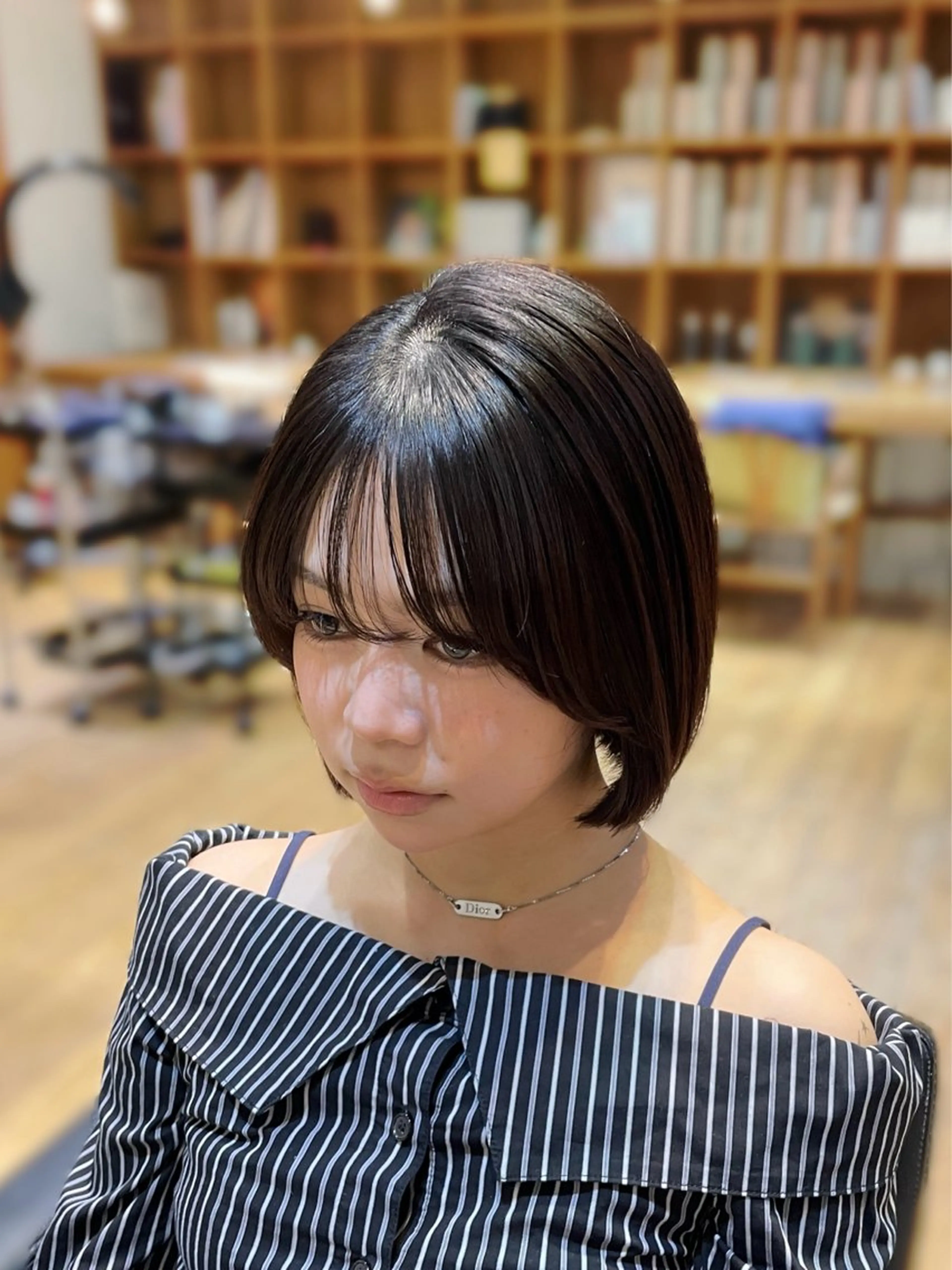 ショート パーマ ボブ 似合わせカット 縮毛矯正 カット 縮毛矯正 トリートメント 縮毛矯正/レイヤー 🌙児玉光瑠のヘアスタイル