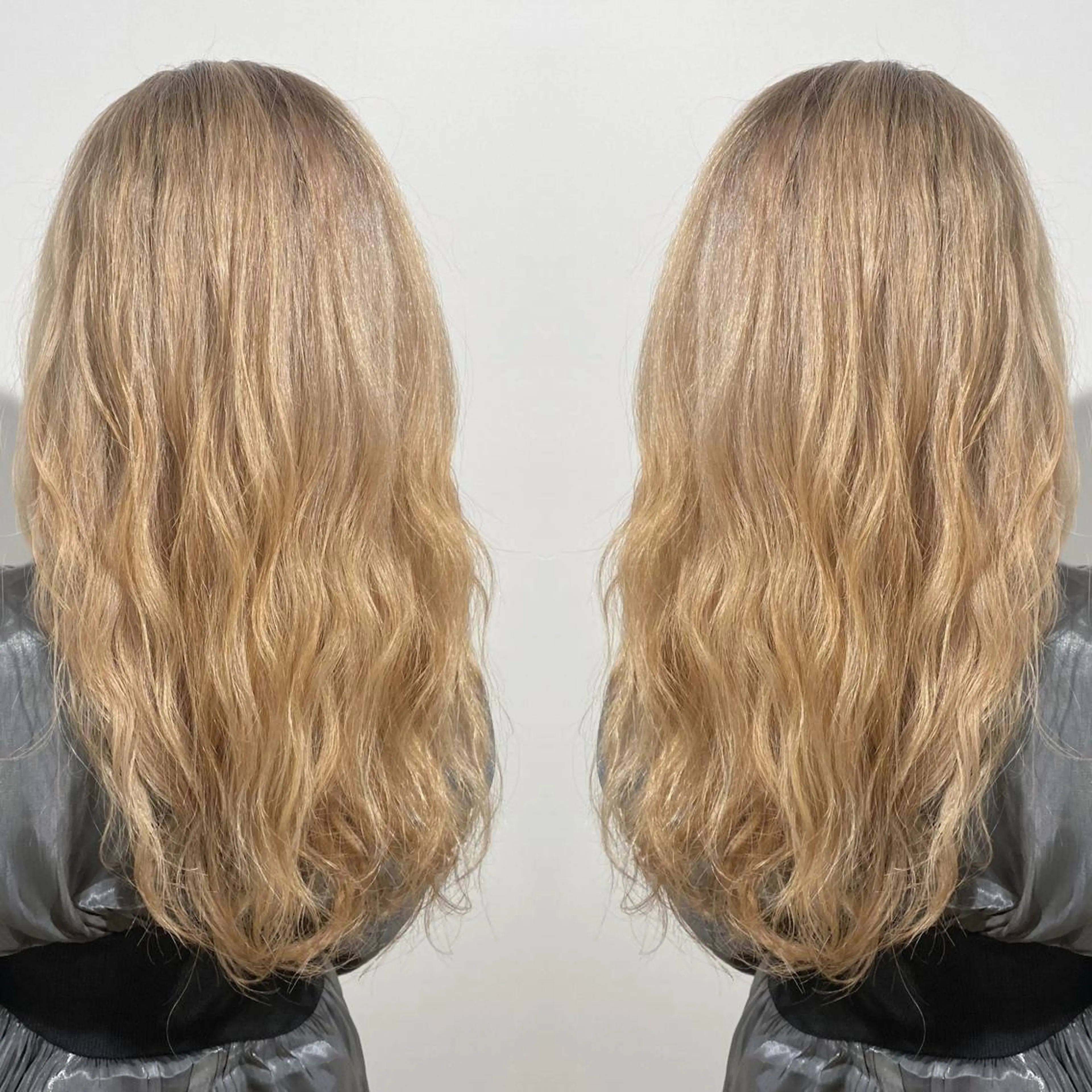 セミロング カラー ベージュカラー ブロンド ブロンドベージュ ヘアカラー トリートメント ブリーチ特化 梅田本多翔のヘアスタイル