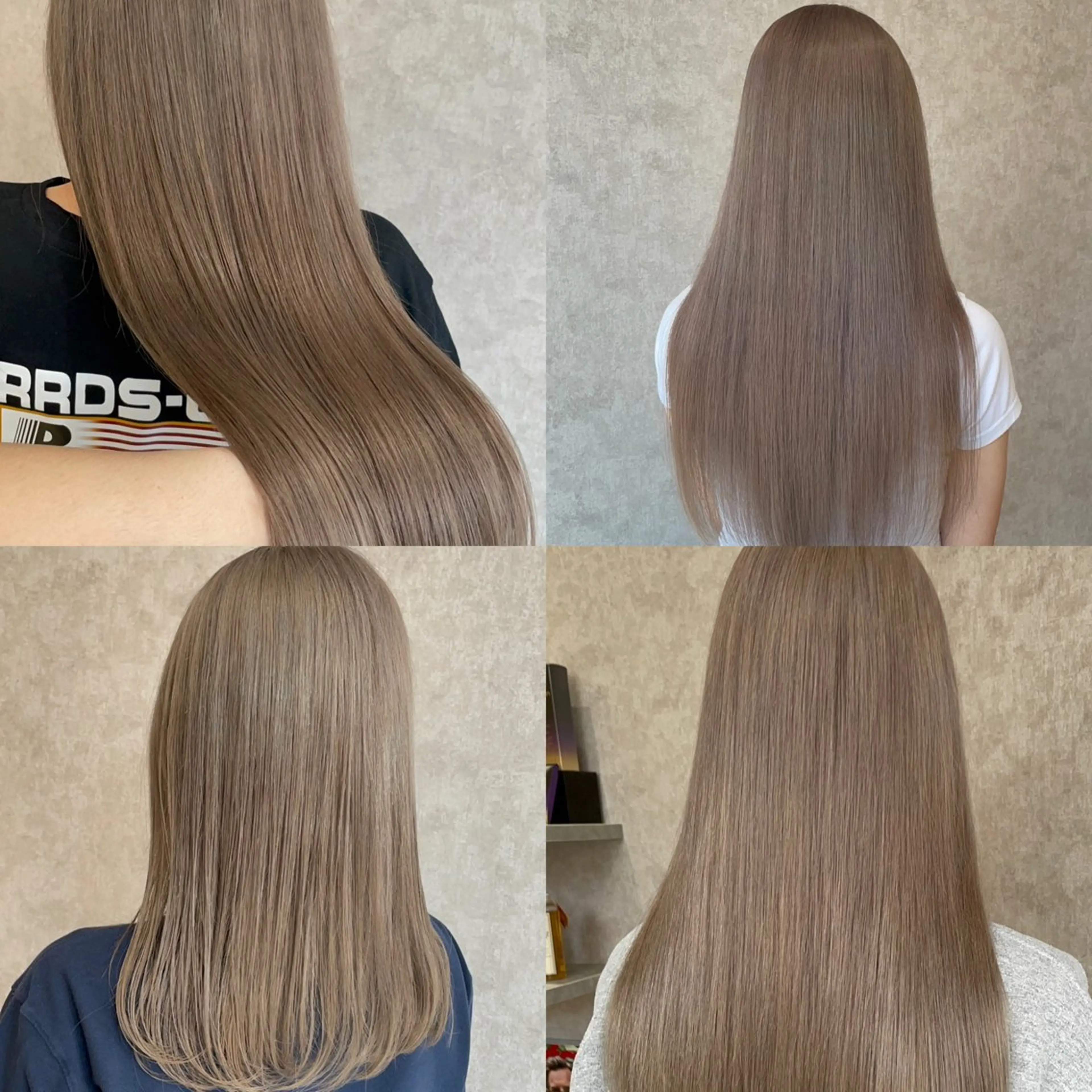 セミロング カラー ブリーチ ケアブリーチ 透明感カラー グレージュ ミルクティーグレージュ バレイヤージュ特化｜ Takuのヘアスタイル