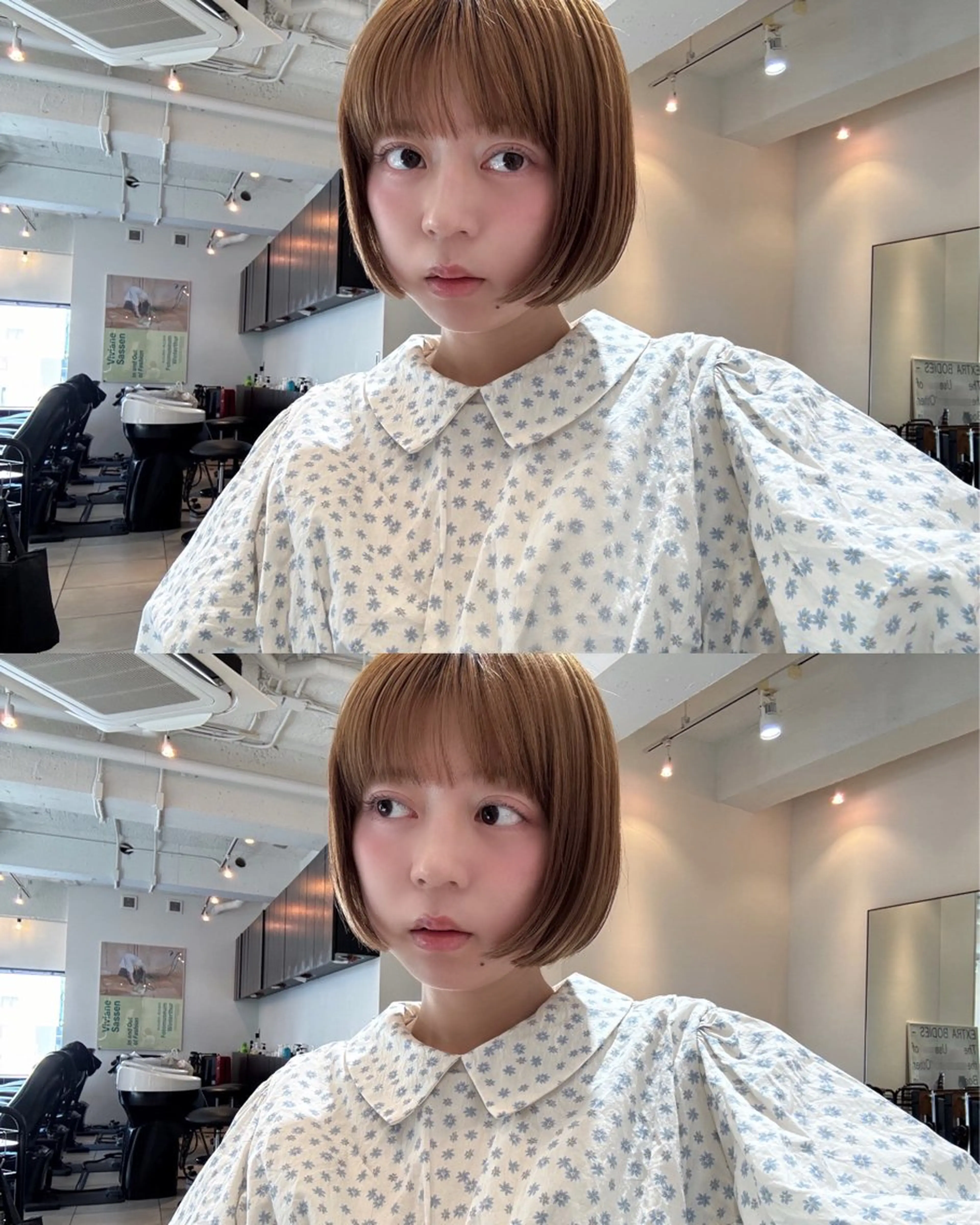 ショート riria/ボブ /透明感カラー🎀のヘアスタイル