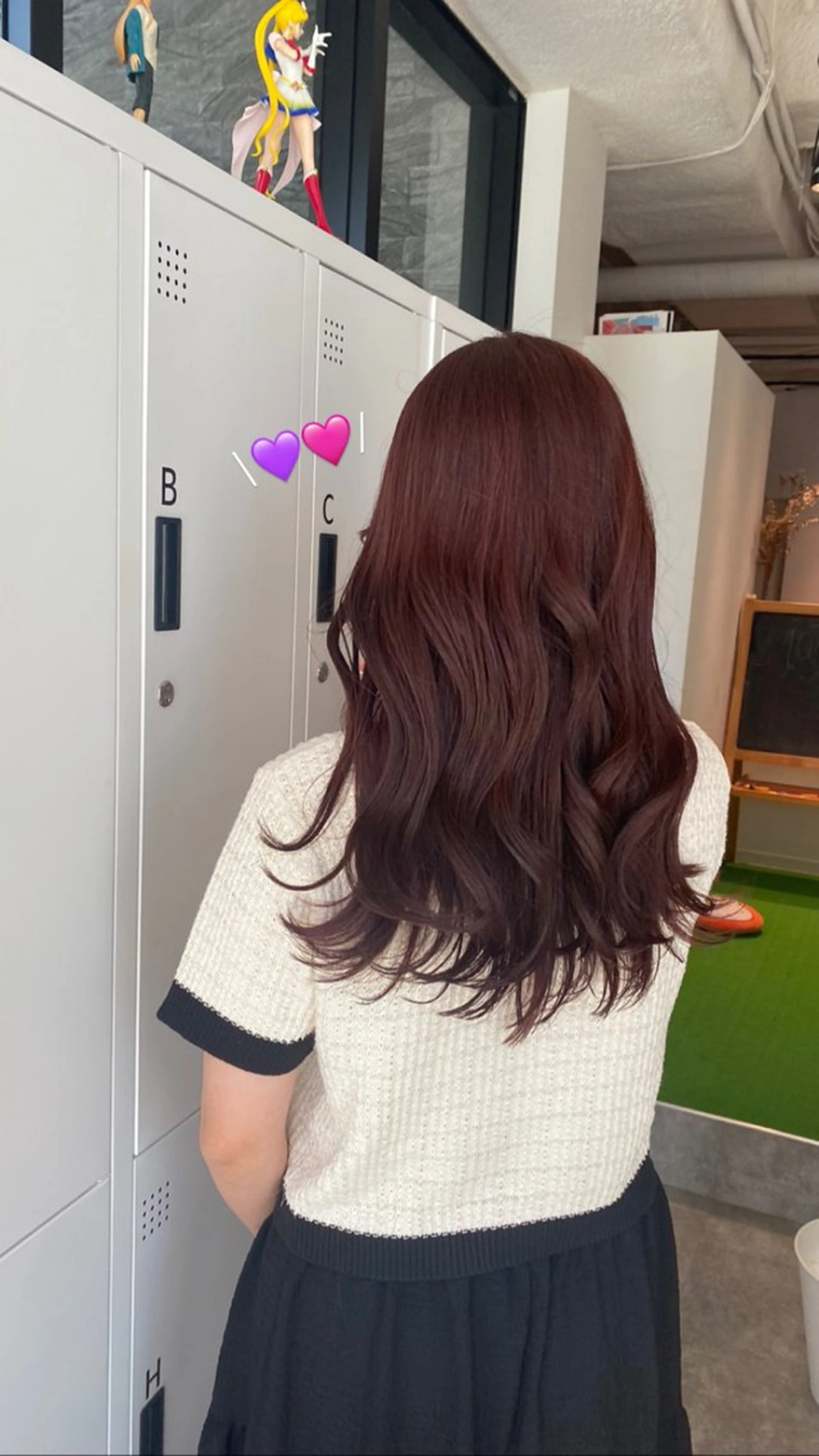 ロング カラー ブリーチ ダブルカラー ラベンダーカラー ブリーチなしカラー ピンクカラー カット ヘアカラー トリートメント オスズ 🎀´-のヘアスタイル